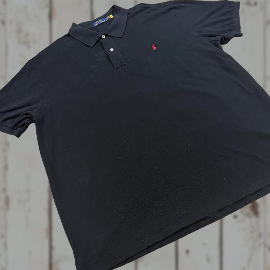 Polo Ralph Lauren Polo Ralph Lauren Polo Shirt Mens 3XB Black Big Pony Cotton Pique Golf Shirt Big 3X Mens Black Polo Shirt Size US XXL / EU 58 / 5 - 1 Thumbnail