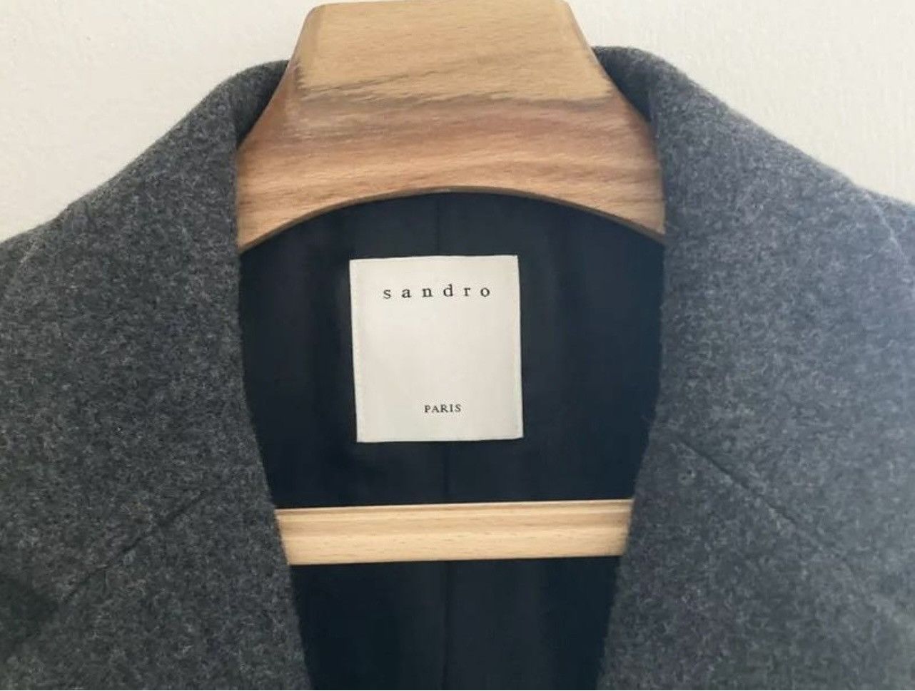 Sandro Sandro Heather wool blend boradcloth coat in dark grey S M Size US M / EU 48-50 / 2 - 5 Thumbnail