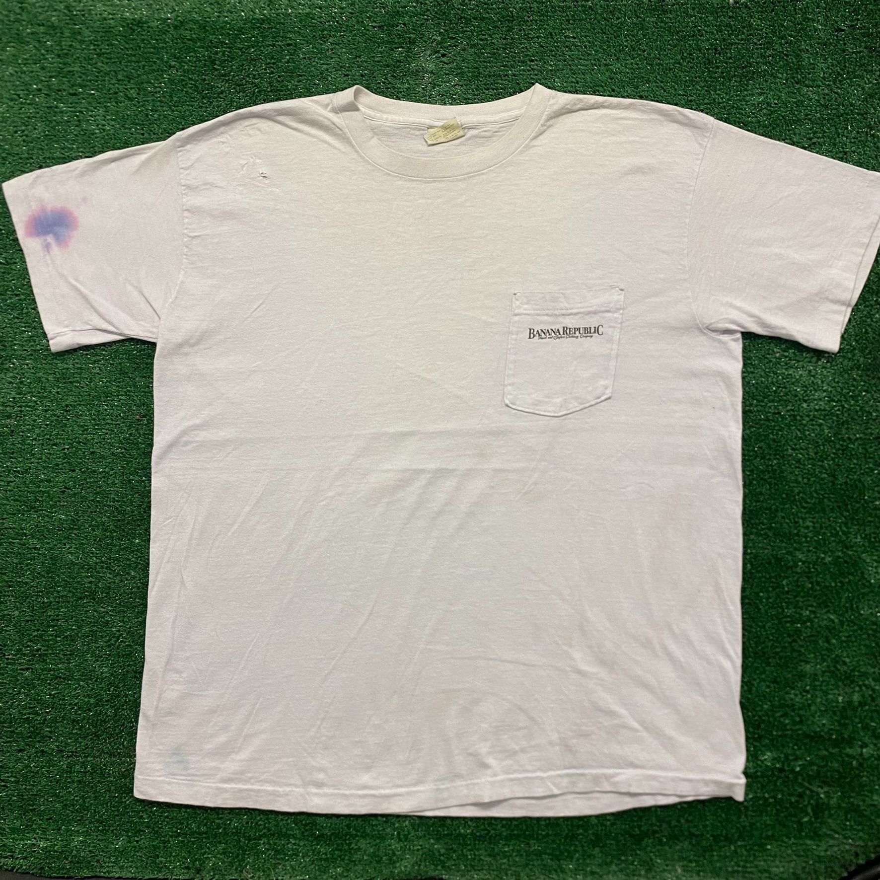 Banana Republic Floral Nature Painting Tee Vintage 90s Single Stitch T-Shirt Size US XL / EU 56 / 4 - 5 Thumbnail