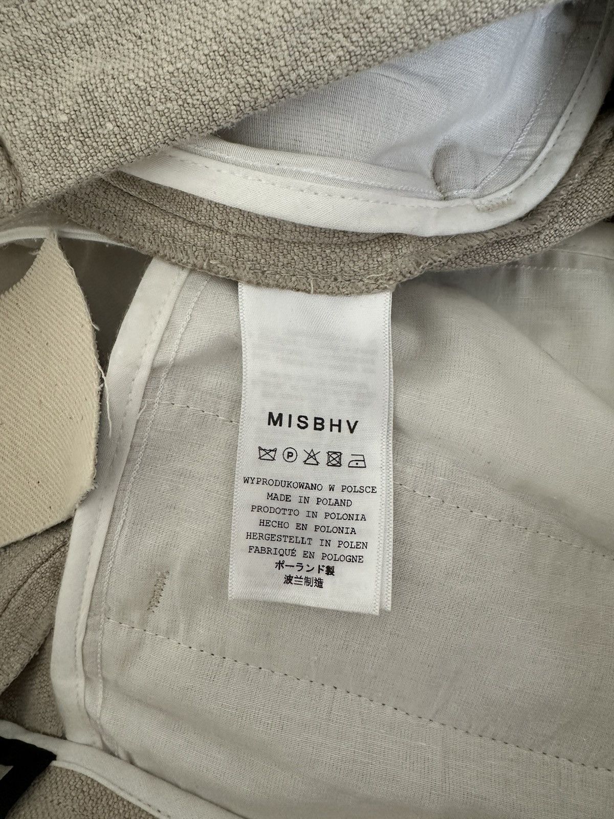 MISBHV Straight-Leg Canvas Linen Trousers