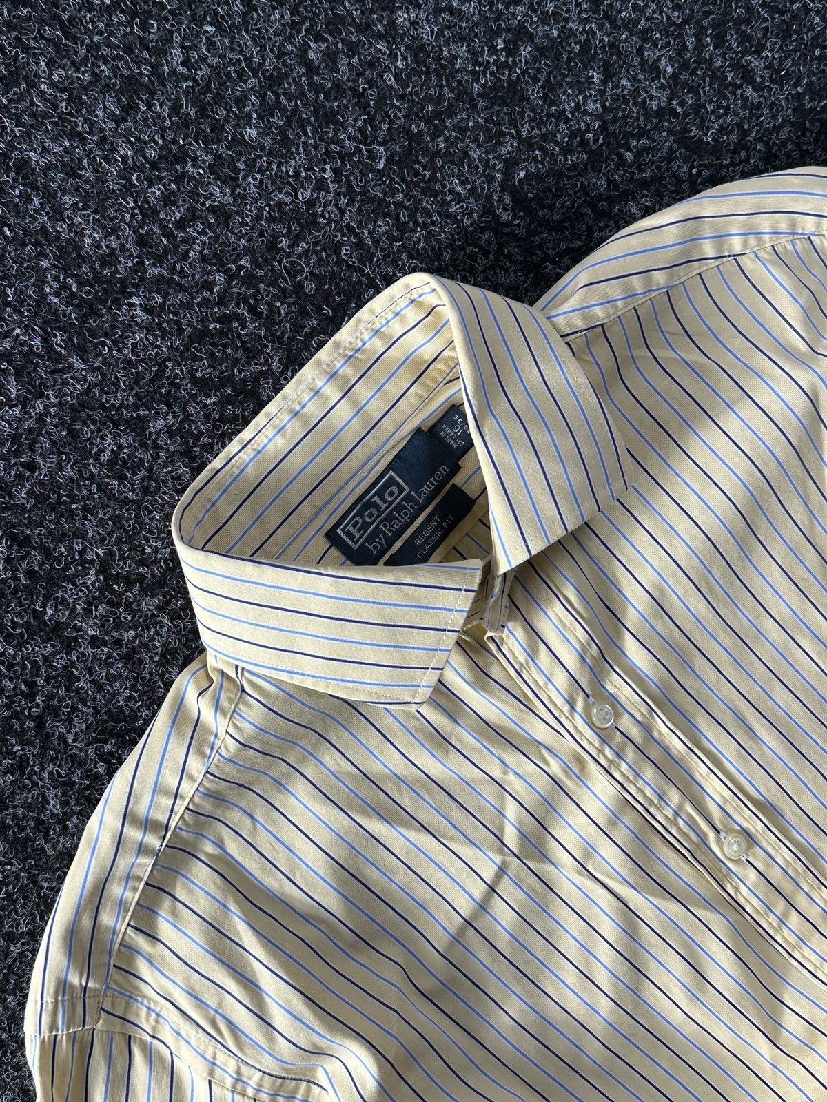 Designer × Polo Ralph Lauren × Vintage ❗️Vintage 90s Polo RALPH LAUREN blue striped Shirt OLD MONEY Size US M / EU 48-50 / 2 - 4 Thumbnail