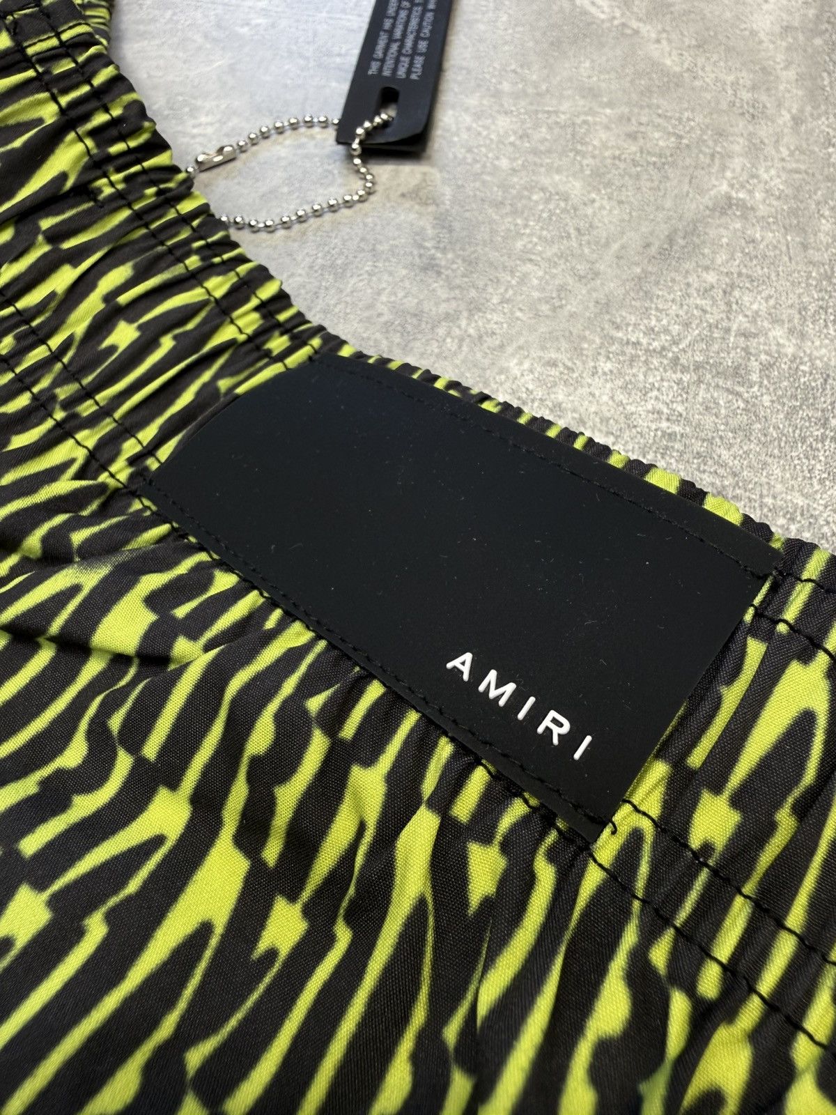 Amiri All Over Logo Swim Shorts Lime. BNWT. Size S. RRP £390 Size US 30 / EU 46 - 4 Thumbnail