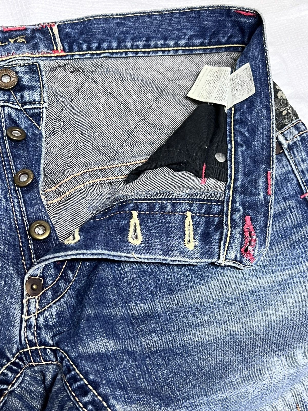 Mizra Jeans Kyoto 🔥Hot Drops🔥Mizra Kyoto Sashiko Distress Jeans Size US 32 / EU 48 - 4 Thumbnail