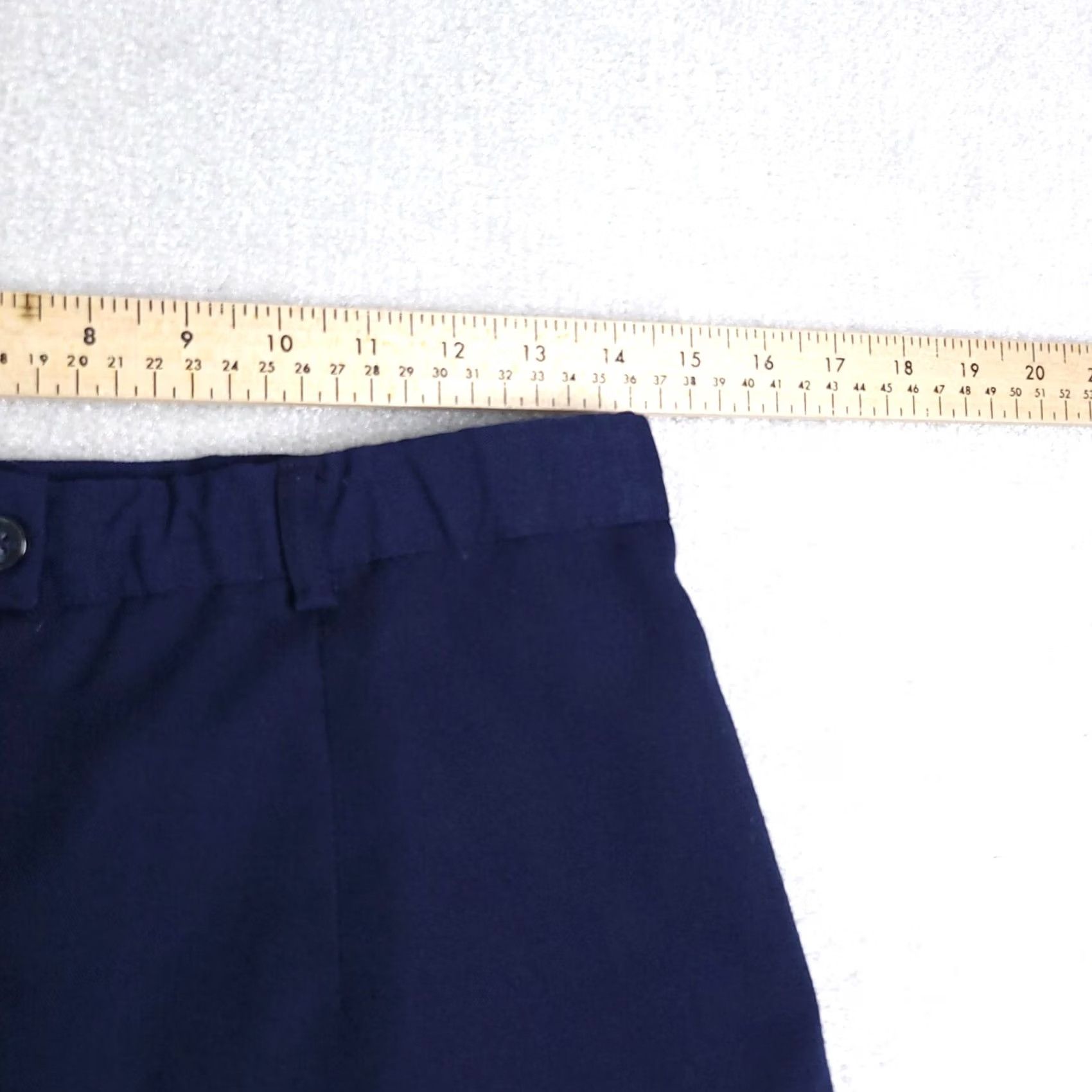 Vintage VINTAGE Lucia Petites Skirt Women's 10 Blue Lined Back Zip Slit Polyester Wool USA Size 32" / US 10 / IT 46 - 3 Thumbnail