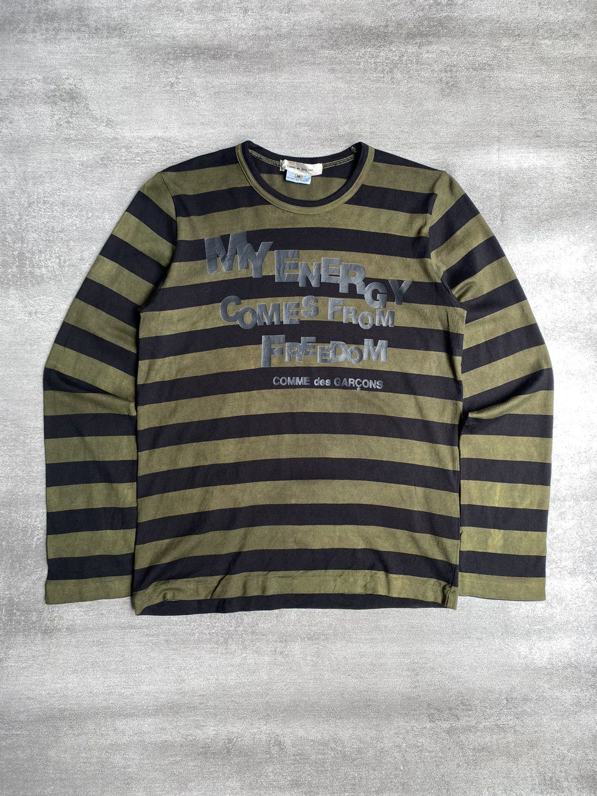 Comme des Garcons My Energy Comes From Freedom Longsleeve Stripe