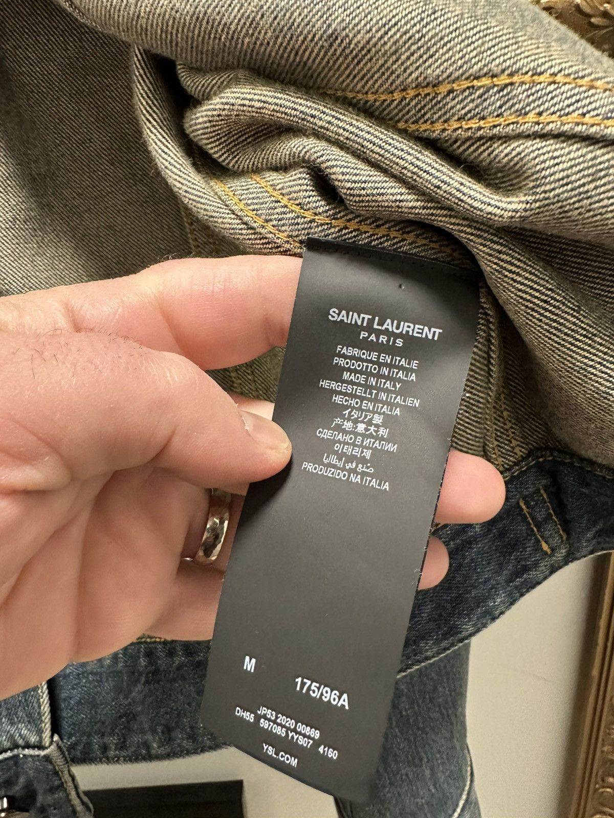 Saint Laurent Paris Saint Laurent Fitted Denim Jacket Size US M / EU 48-50 / 2 - 4 Thumbnail