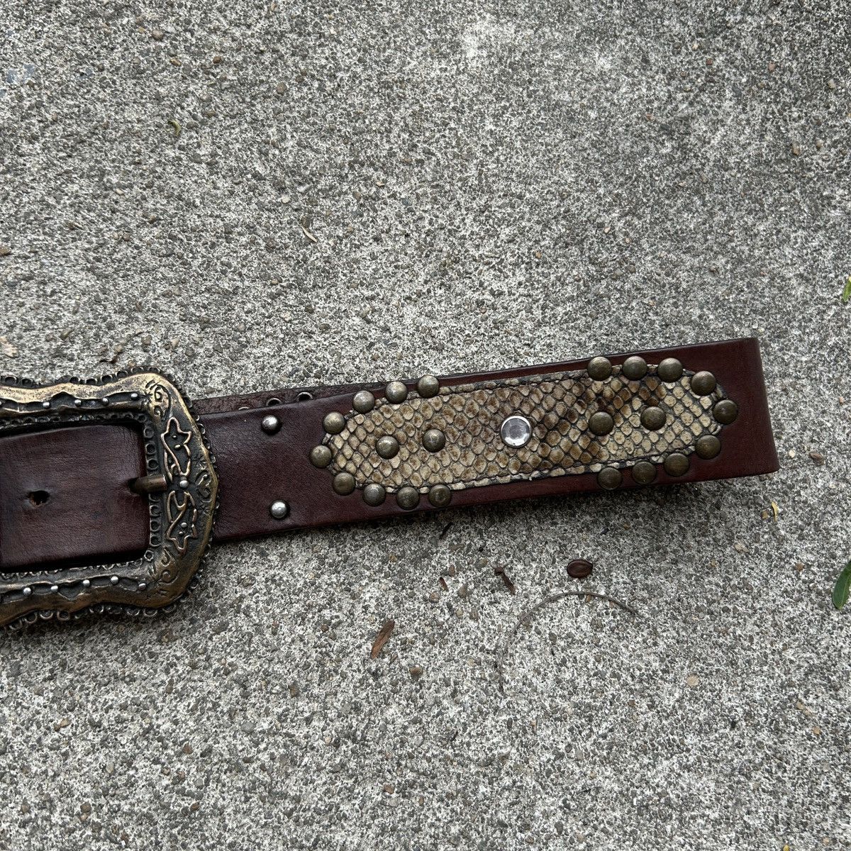 Vintage Vintage studded leather belt (Kapital Style) Size ONE SIZE - 6 Thumbnail