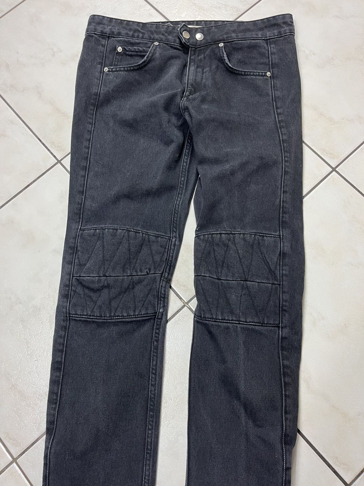 H&M × Isabel Marant × Isabel Marant Etoile Isabel Marant Pour H&M biker washed denim jeans zip pants Size US 28 / EU 44 - 4 Thumbnail