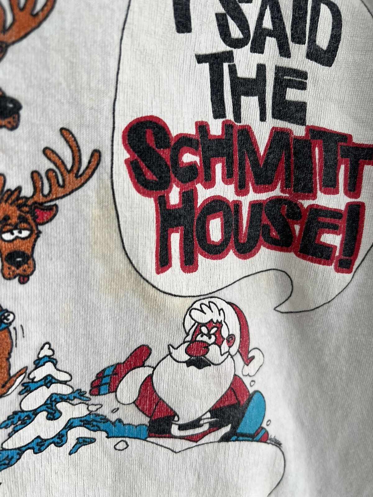 Vintage Vtg Santa Claus Reindeer Schmitt House Humor Tee shirt shit Size US L / EU 52-54 / 3 - 3 Thumbnail