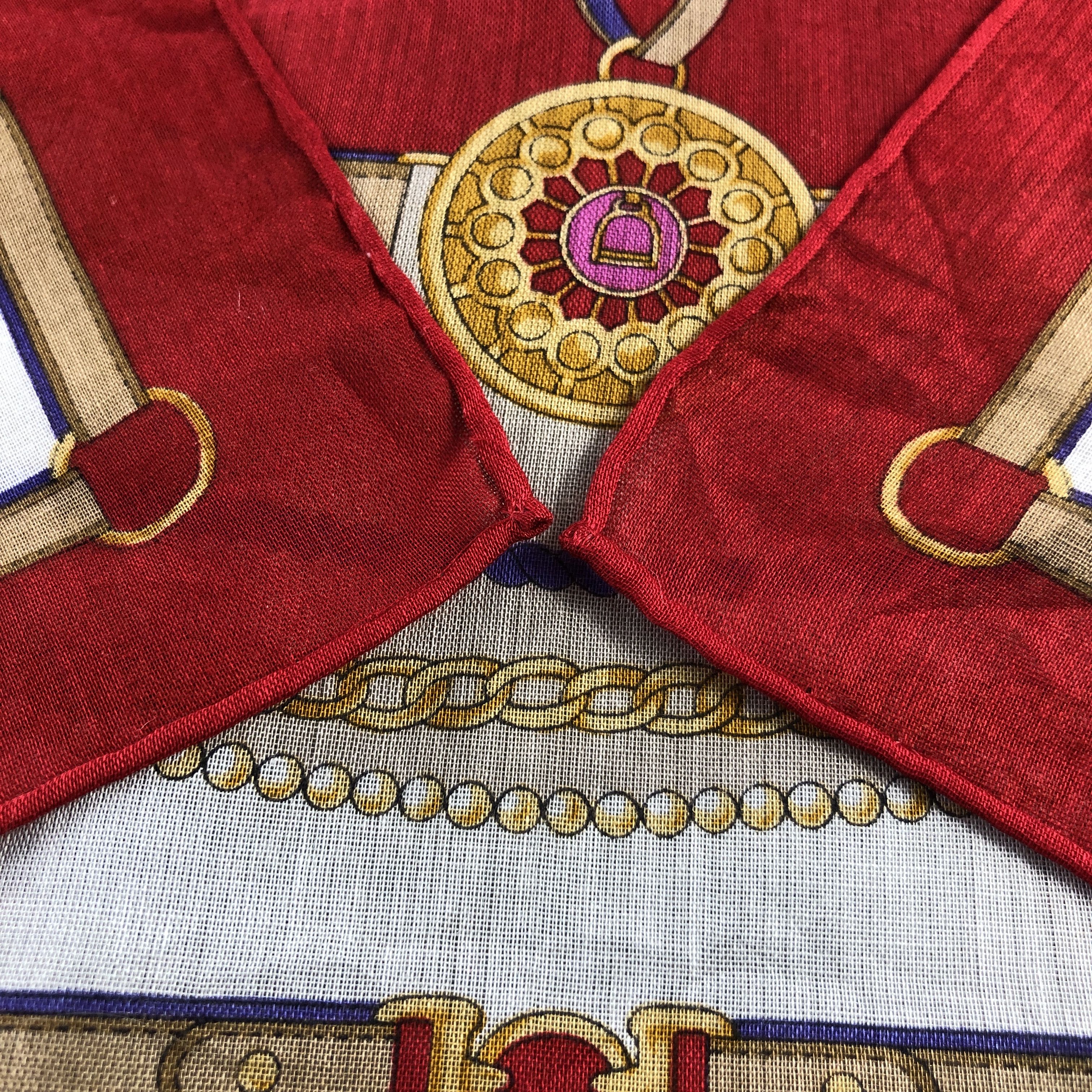 Vintage Celine Gold Chains Handkerchief Neckerchief Bandana H2785 Size ONE SIZE - 5 Thumbnail