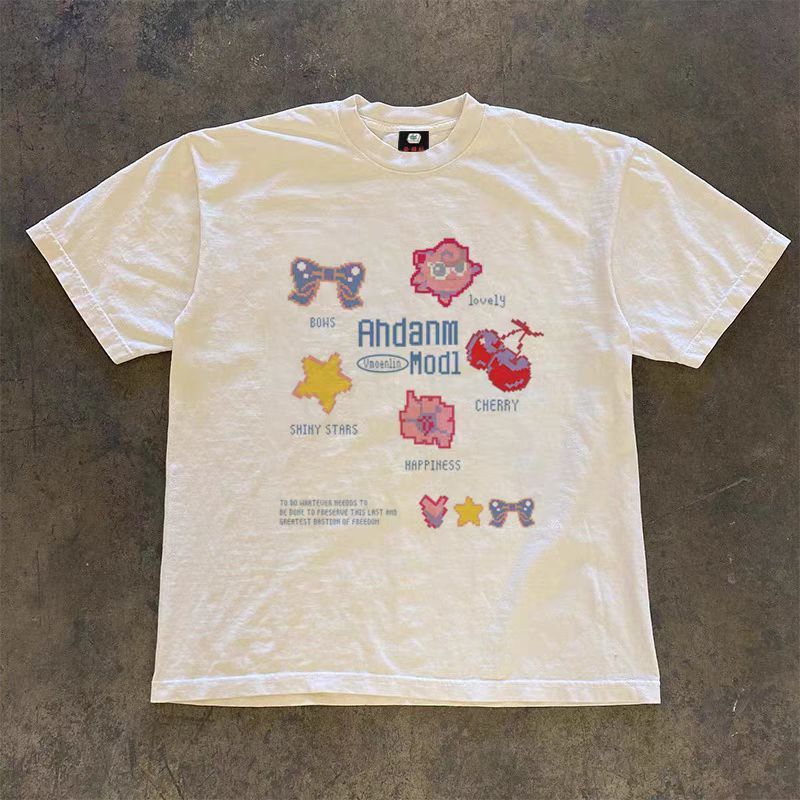 Vintage White casual retro cartoon print t-shirt Size US M / EU 48-50 / 2 - 1 Thumbnail