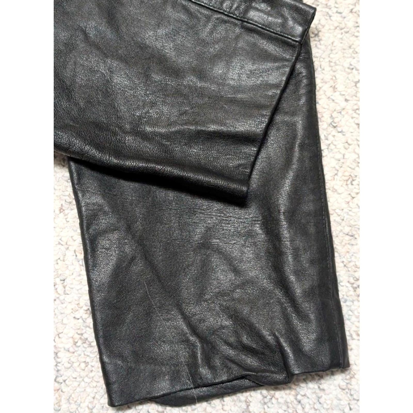 Vintage VINTAGE Wilsons leather 32x30 black loose relaxed SKATE jeans 1990s pants Mens Size US 32 / EU 48 - 6 Thumbnail