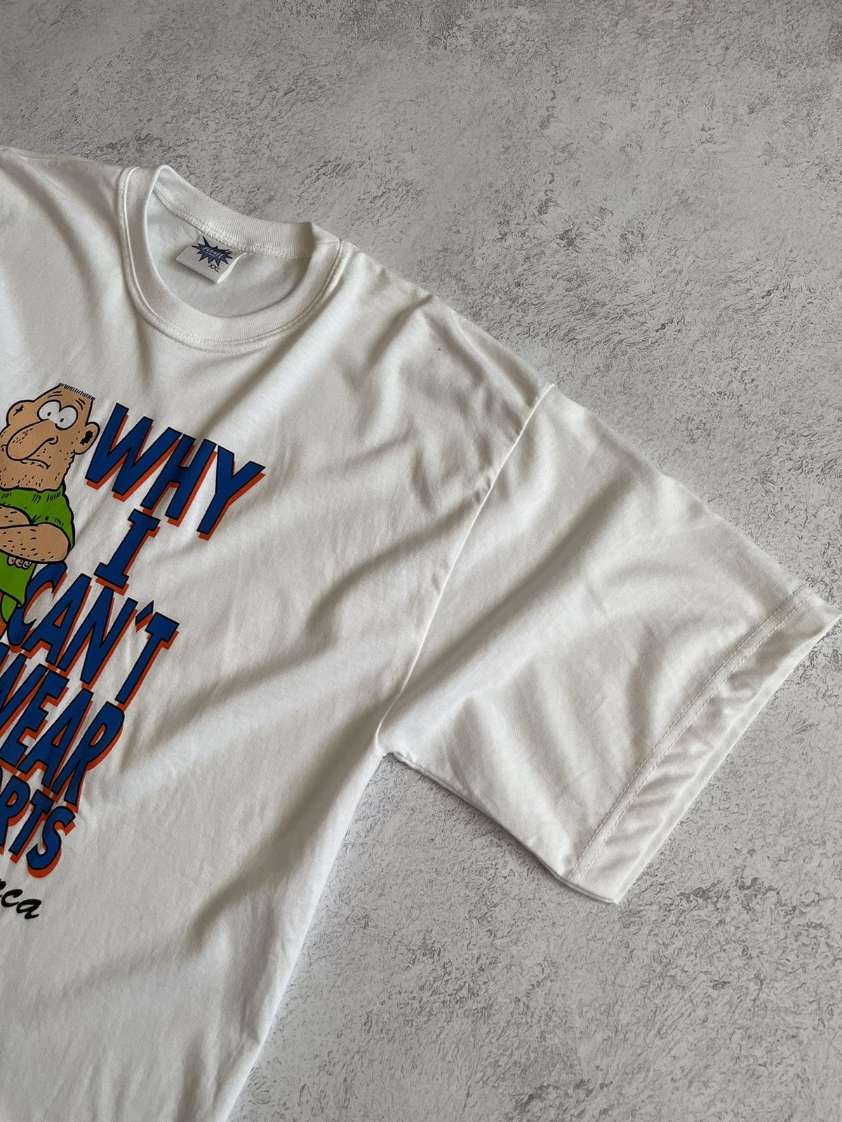 Vintage Vintage “Why I can't Wear Shorts” T-Shirt Humor 90s XXL Size US XXL / EU 58 / 5 - 3 Thumbnail