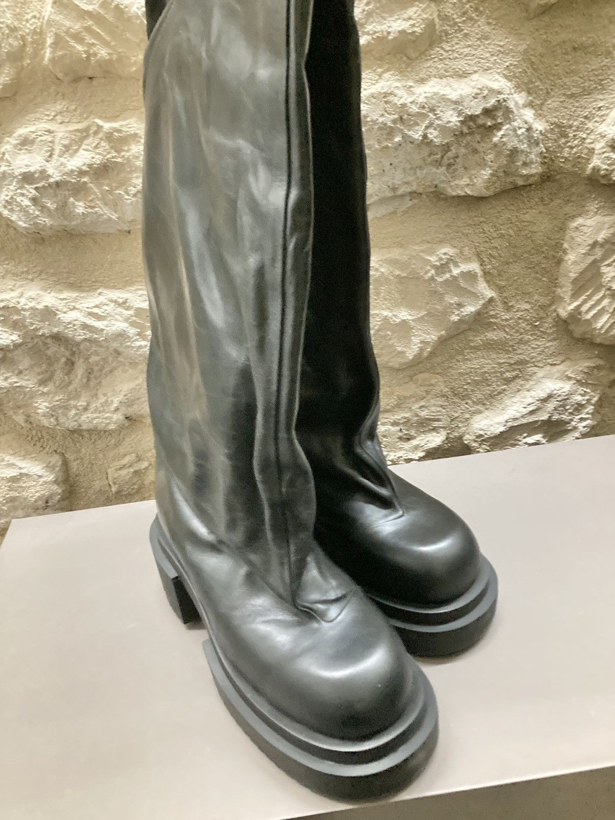 Rick Owens RICK OWENS Black Flared Bogun Boots Size US 9 / EU 42 - 13 Thumbnail