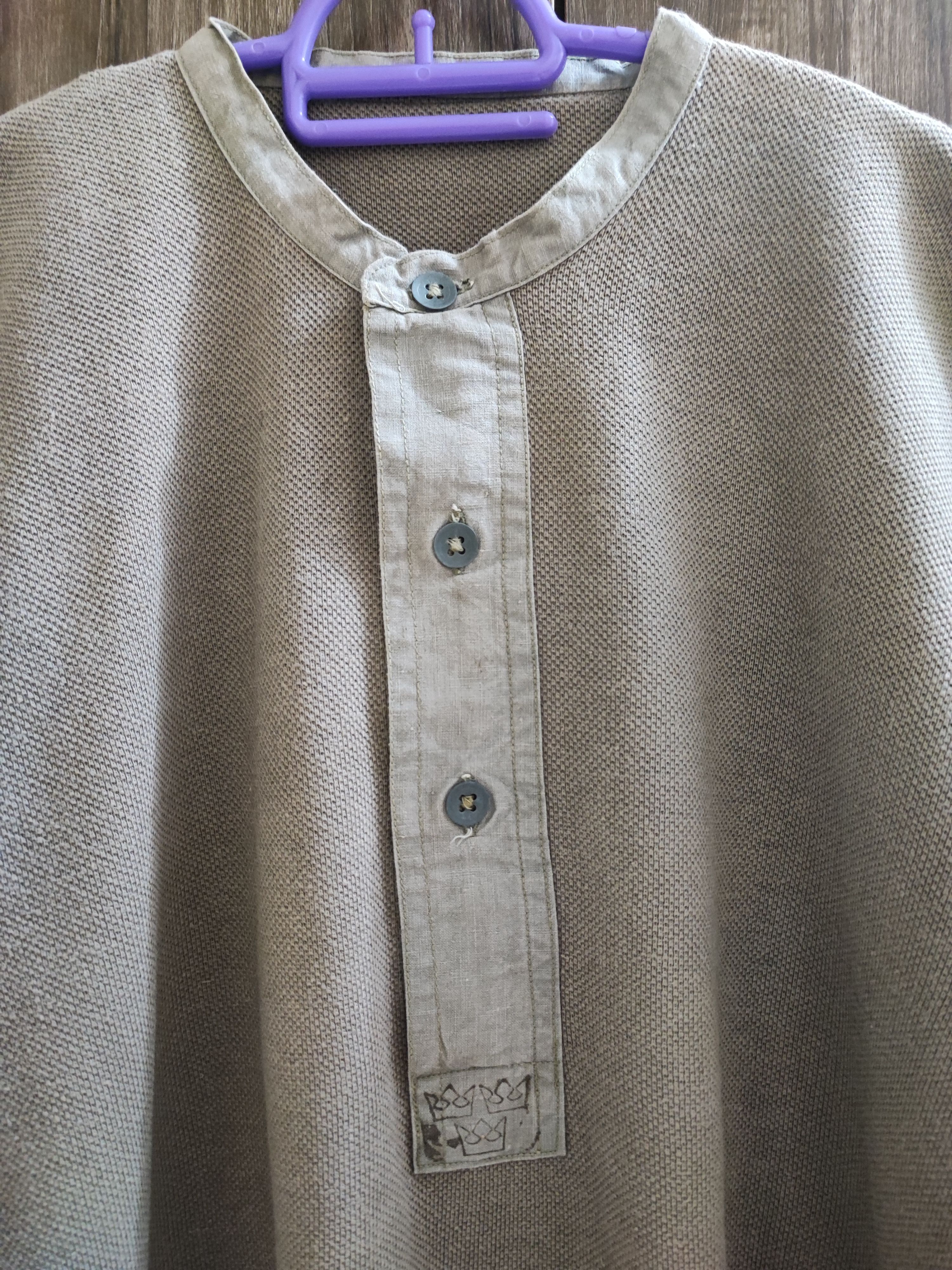 Vintage True Vintage 50's Swedish Military M39 Field Henley Shirt Size US M / EU 48-50 / 2 - 2 Thumbnail