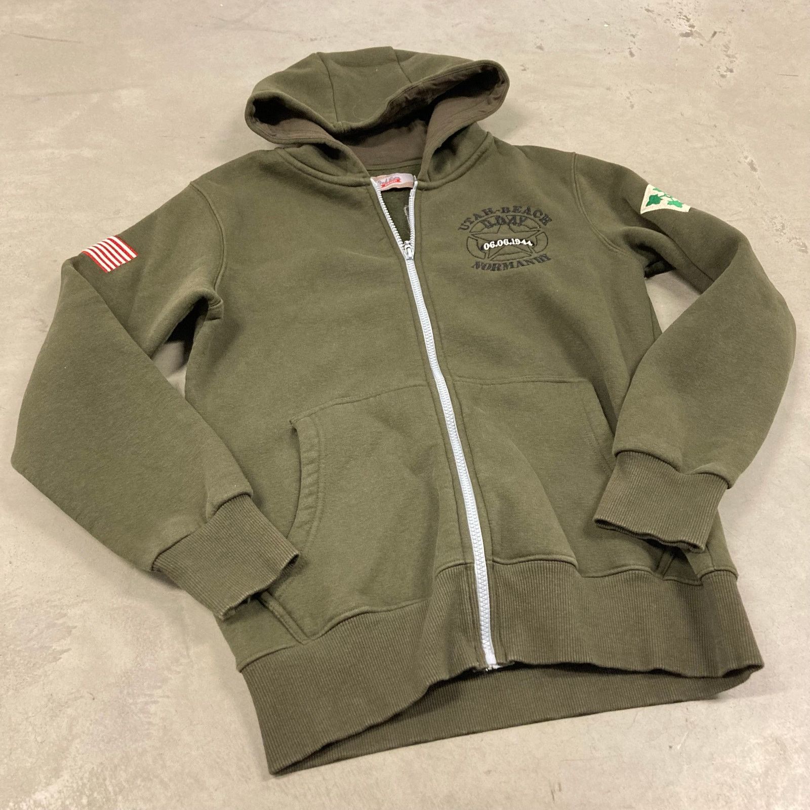 Vintage vintage Normandy military zip up hoodie Size US S / EU 44-46 / 1 - 1 Thumbnail