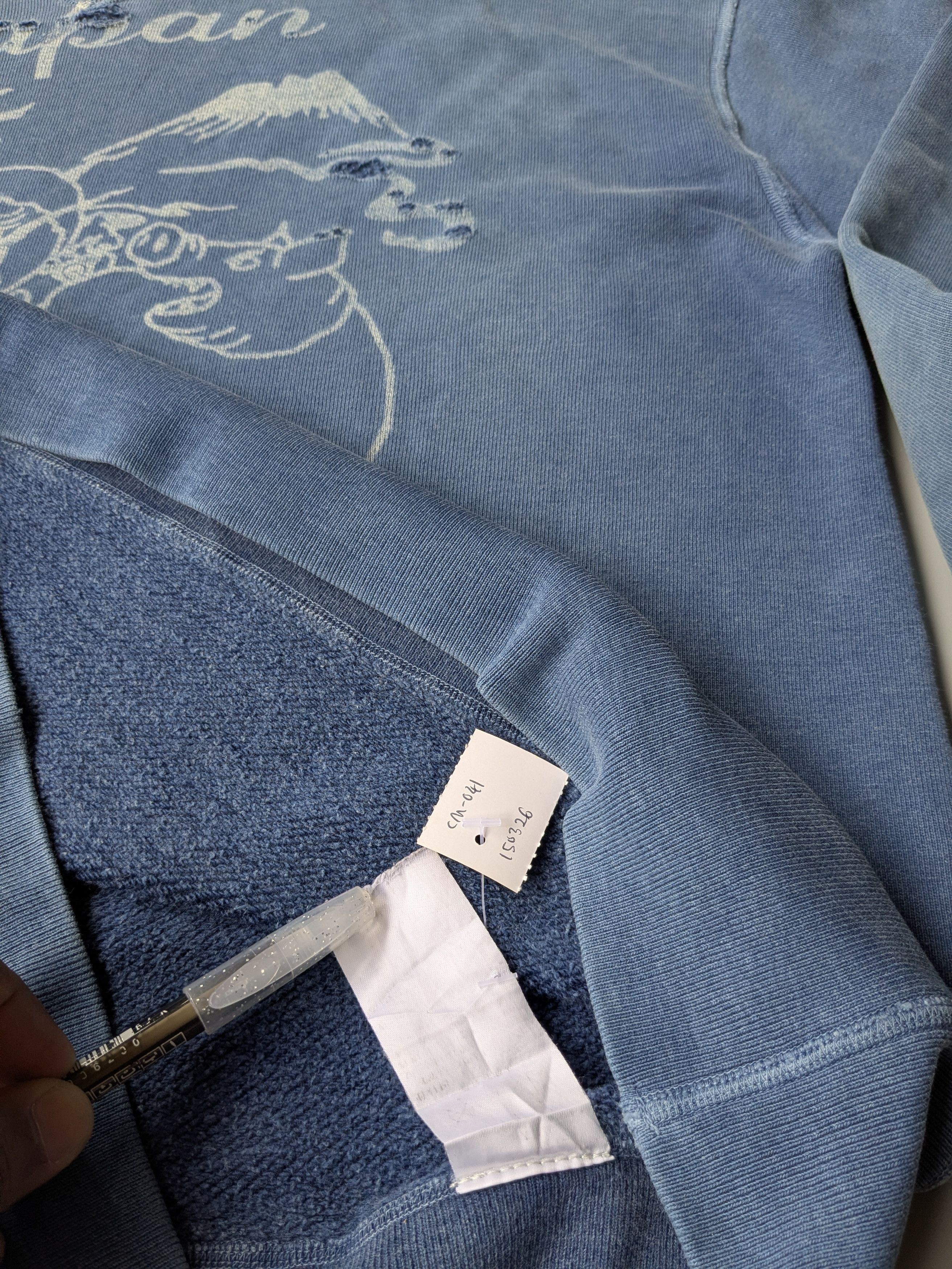 Studio D'Artisan Studio D'artisan indigo distressed japan sweatshirt Size US S / EU 44-46 / 1 - 9 Thumbnail