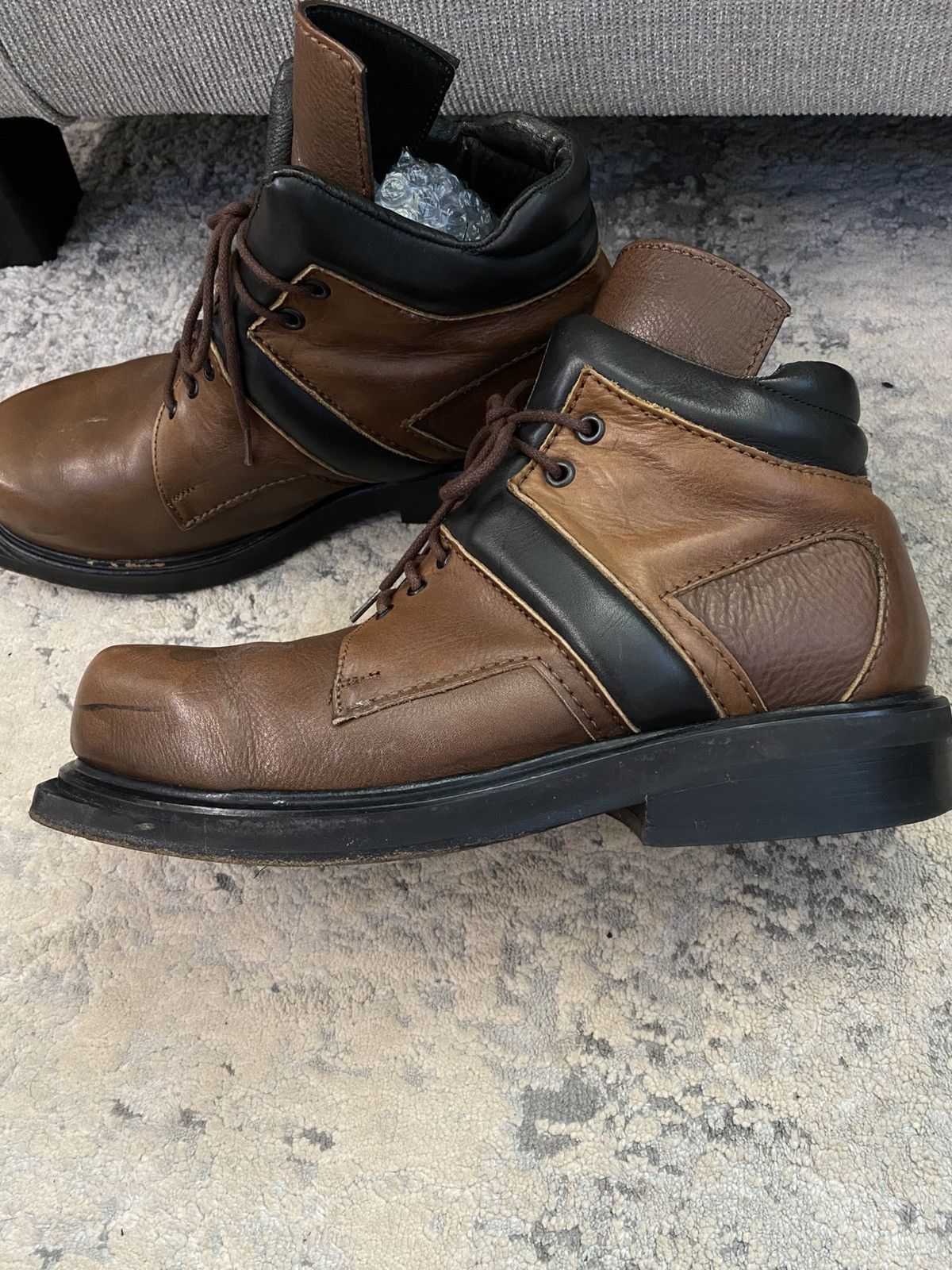 Dirk Bikkembergs 90s Leather Ankle Boots Size US 10 / EU 43 - 2 Thumbnail