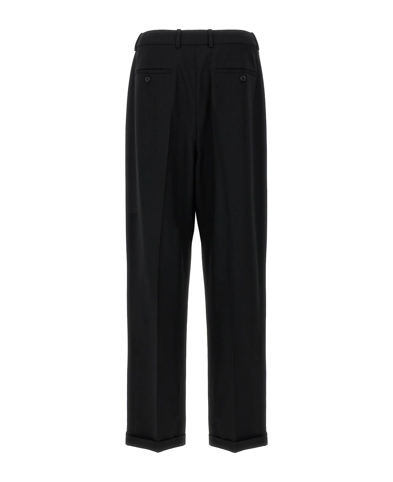 Saint Laurent Paris oc11z1225 796137 90'S Pants in Wool Twill in Black Size US 34 / EU 50 - 2 Thumbnail