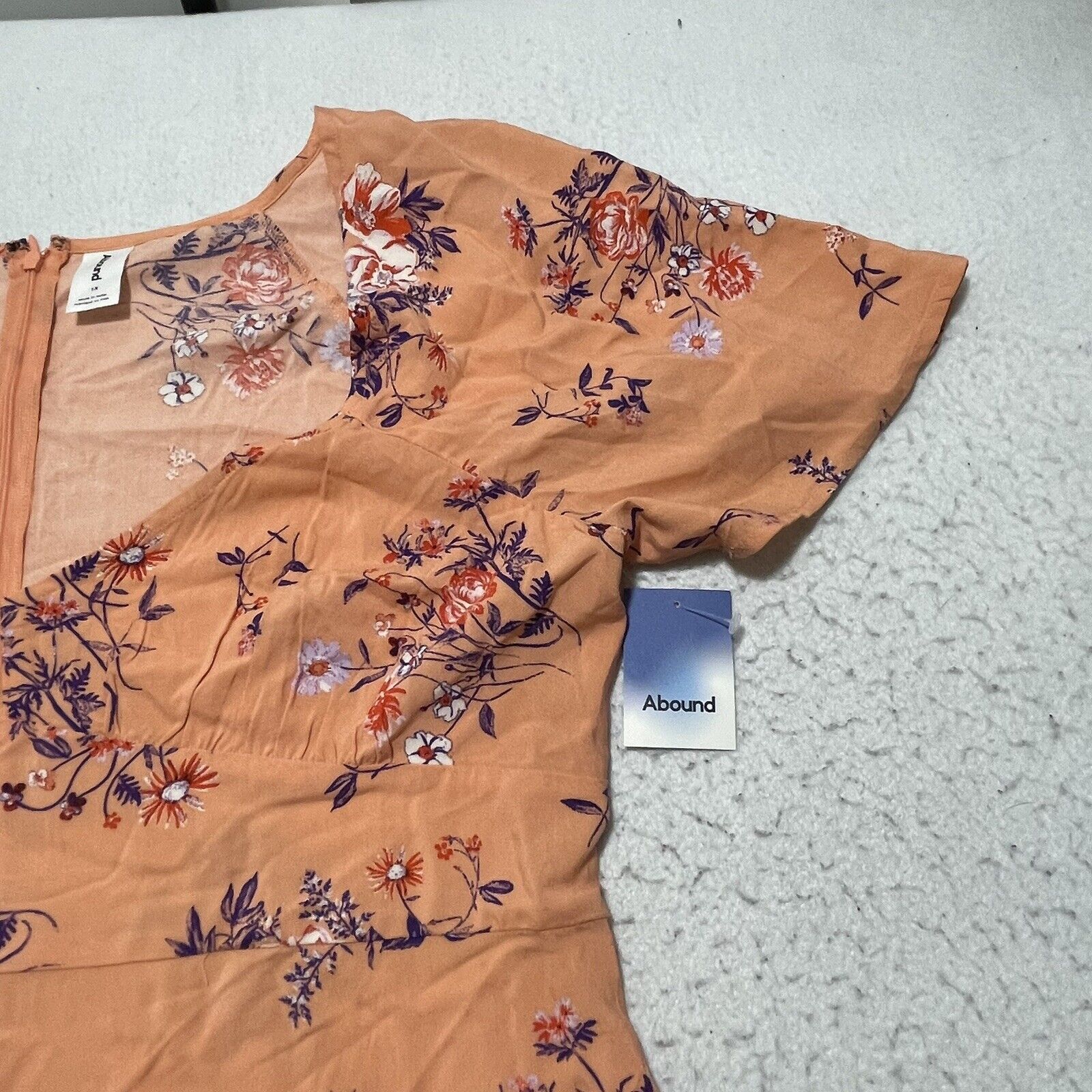 Nordstrom Abound Skater Dress Coral Aster Bouquet Pink Size XL / US 12-14 / IT 48-50 - 5 Thumbnail