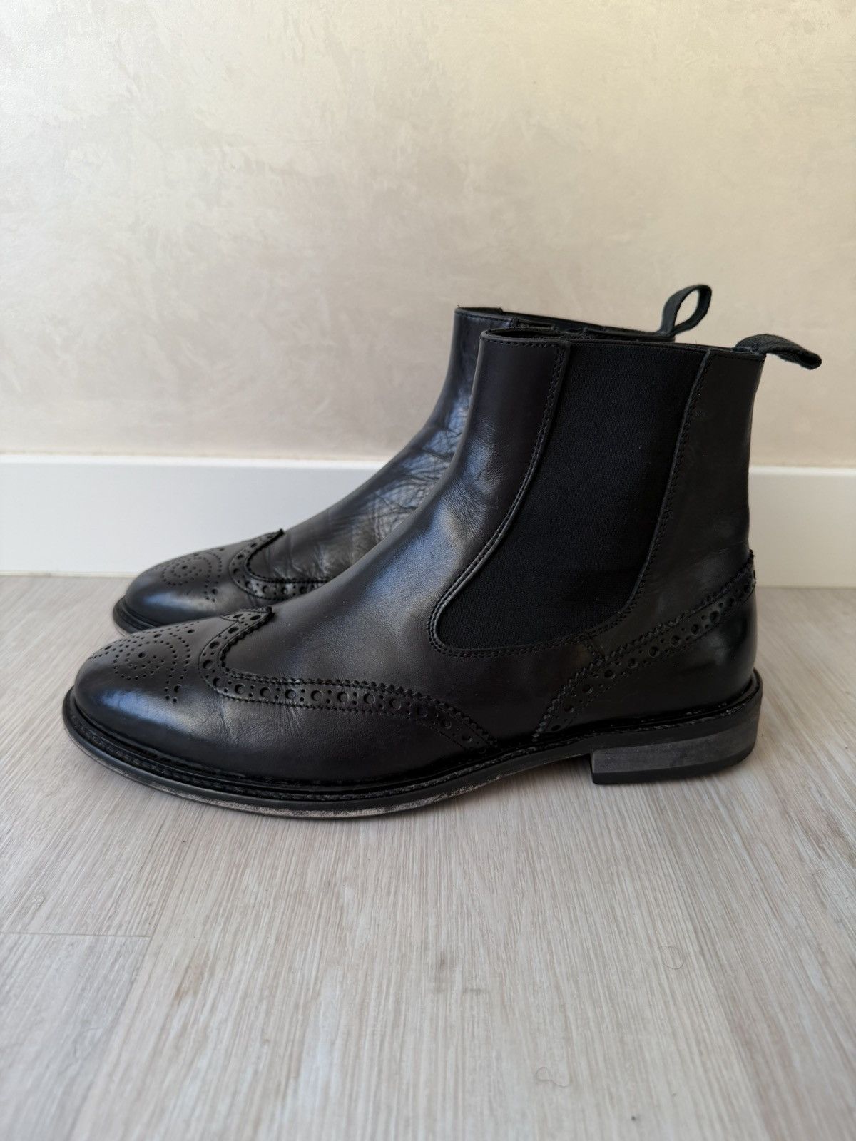If Six Was Nine AS 98 Vibe Artisan Black Leather Side Zip Ankle Biker Boots Size US 9 / EU 42 - 8 Thumbnail