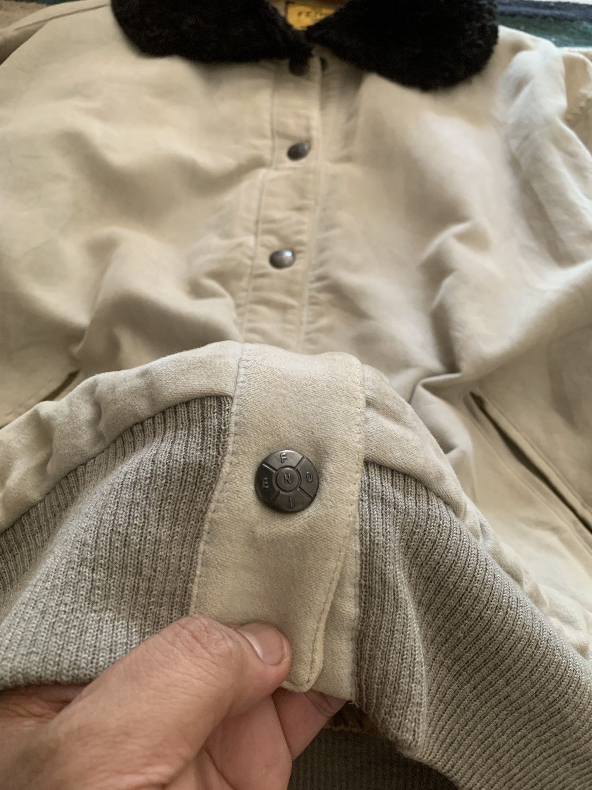 Fendi × Fragment Design ⚡️RARE⚡️Vintage 70s Fendi Varsity Bomber jacket Letterman Size US L / EU 52-54 / 3 - 9 Thumbnail