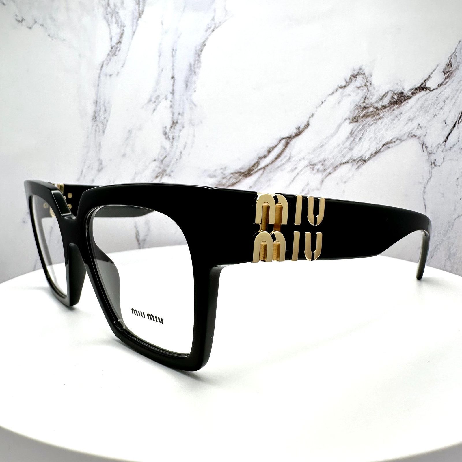 Miu Miu MIU MIU Womens Eyeglasses Black Square Full Rim frames Size ONE SIZE - 19 Thumbnail