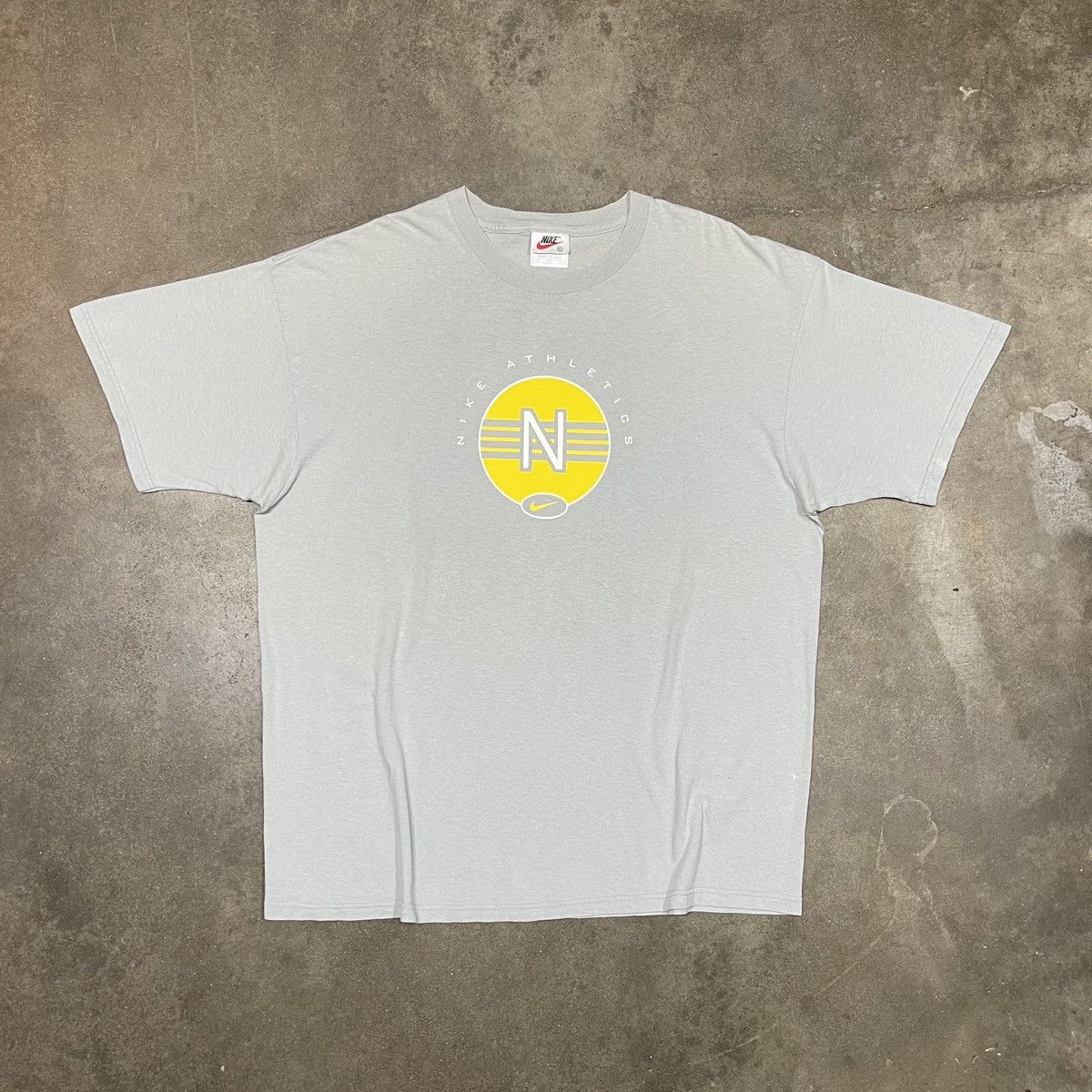 Nike Vintage 90s Nike Athletics T Shirt Made In USA Size US XL / EU 56 / 4 - 1 Thumbnail