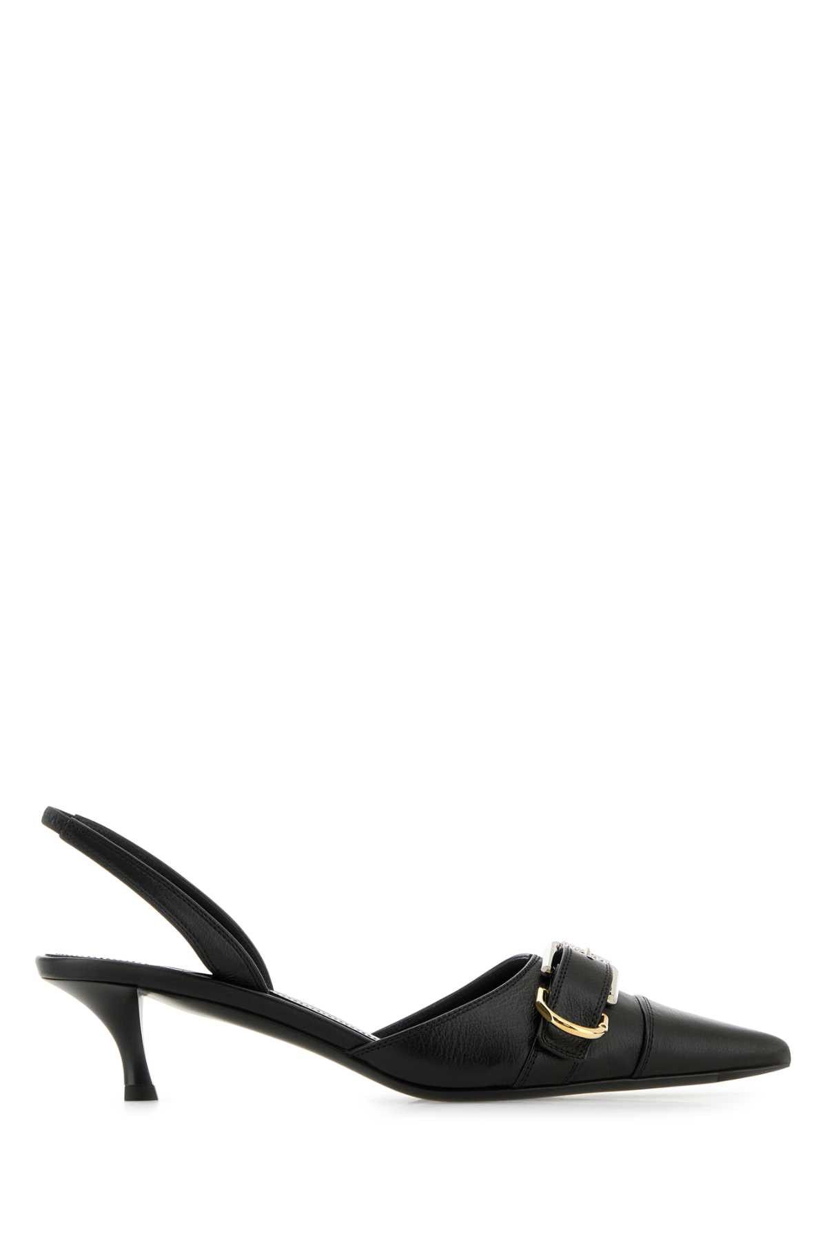 Givenchy Black Leather Voyou Pumps Size US 8.5 / IT 38.5 - 1 Thumbnail