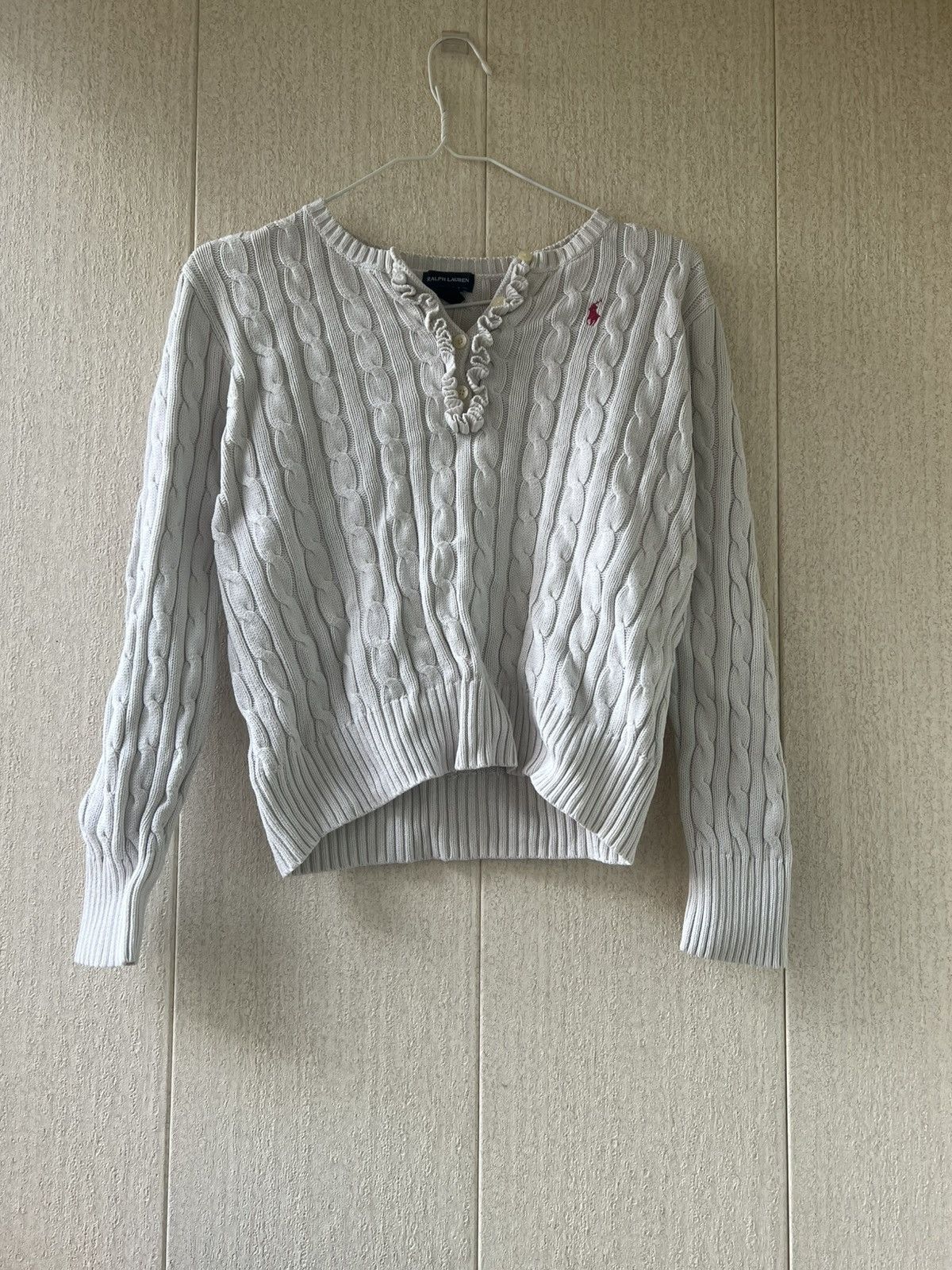 Ralph Lauren Vintage 90s Polo Ralph Lauren Sweater Cable Knit Jumper Size US S / EU 44-46 / 1 - 1 Thumbnail