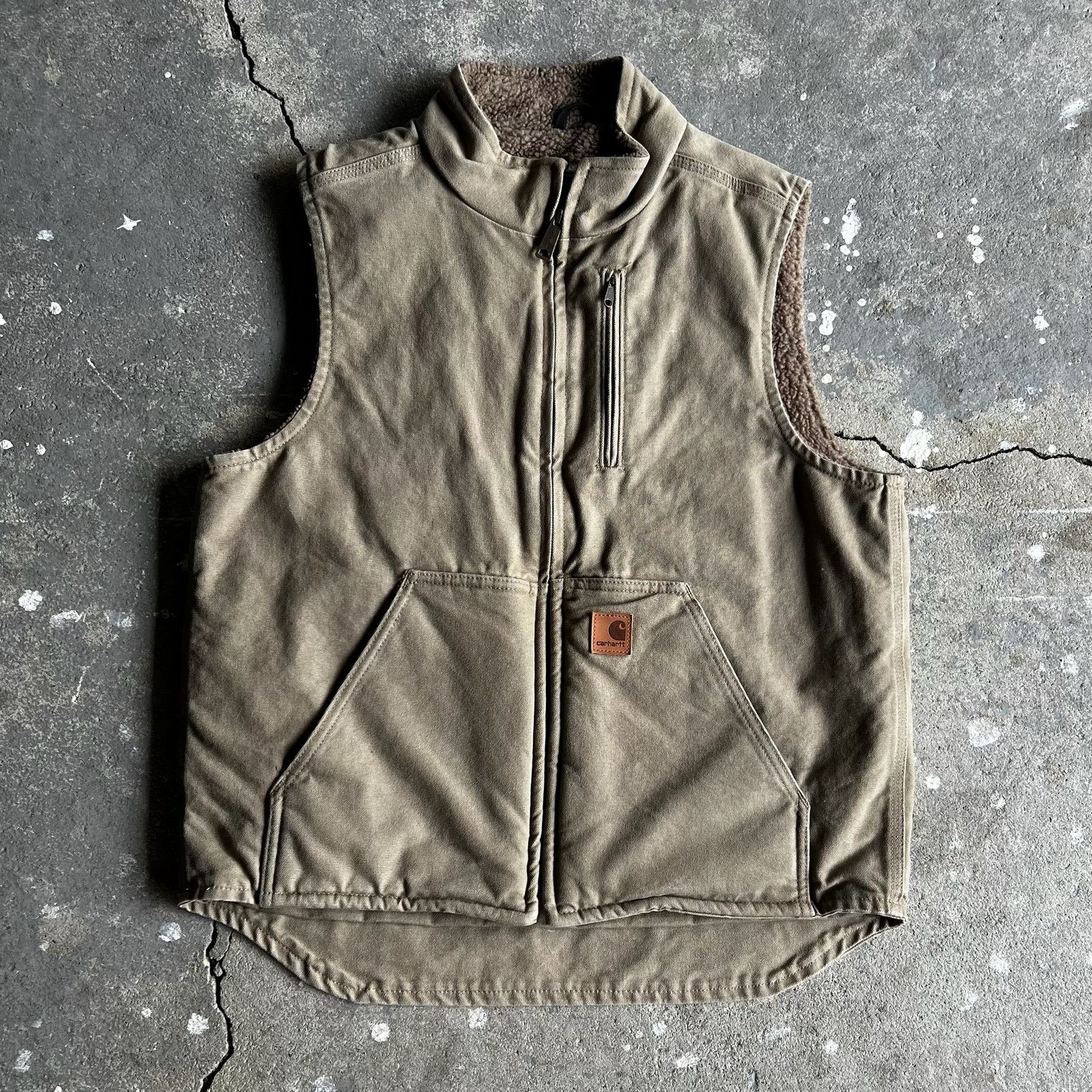 Carhartt × Vintage Carhartt V33 light brown work wear vest Size US M / EU 48-50 / 2 - 1 Thumbnail