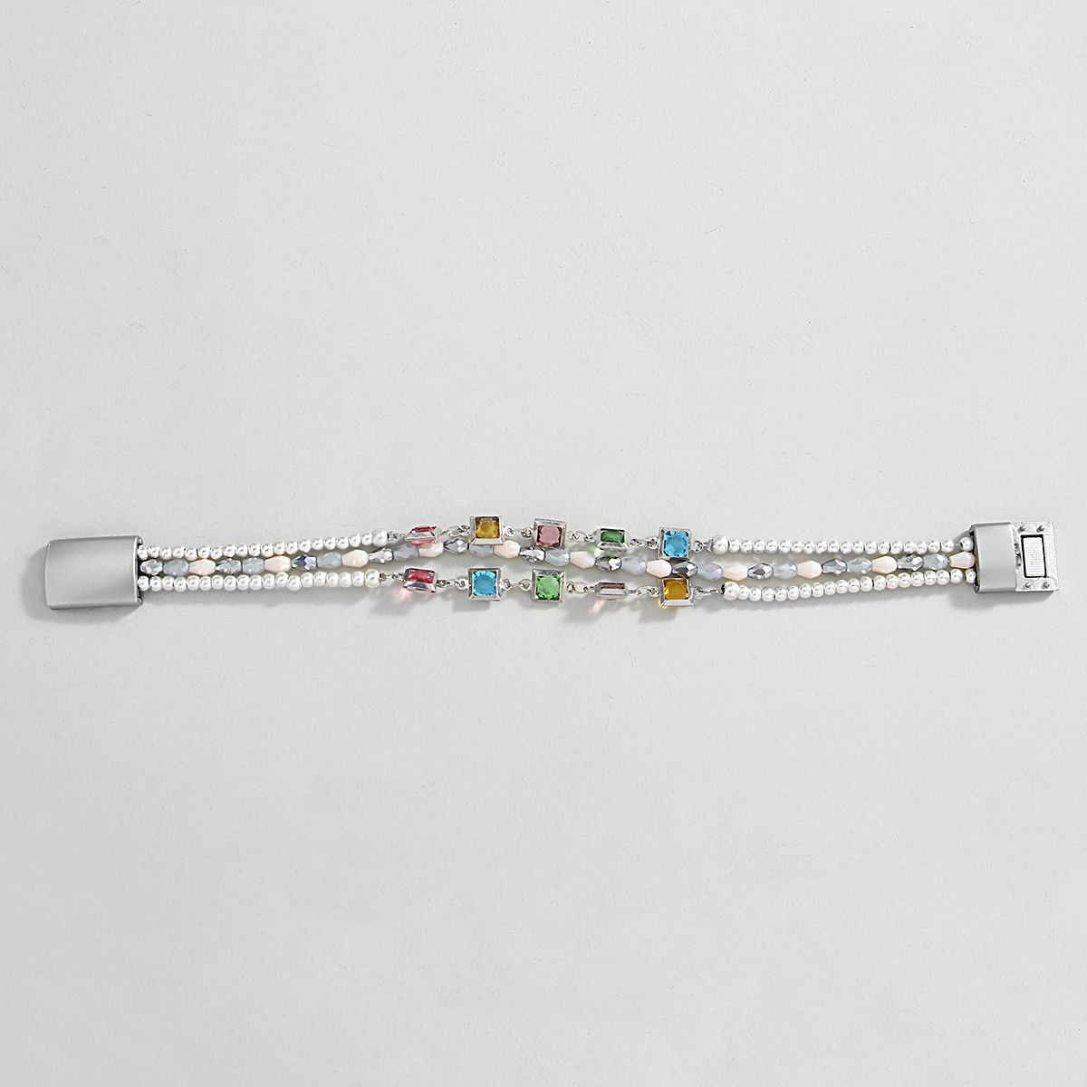 Jewelry Square Crystal Beads Charm Bracelets Size ONE SIZE - 4 Thumbnail