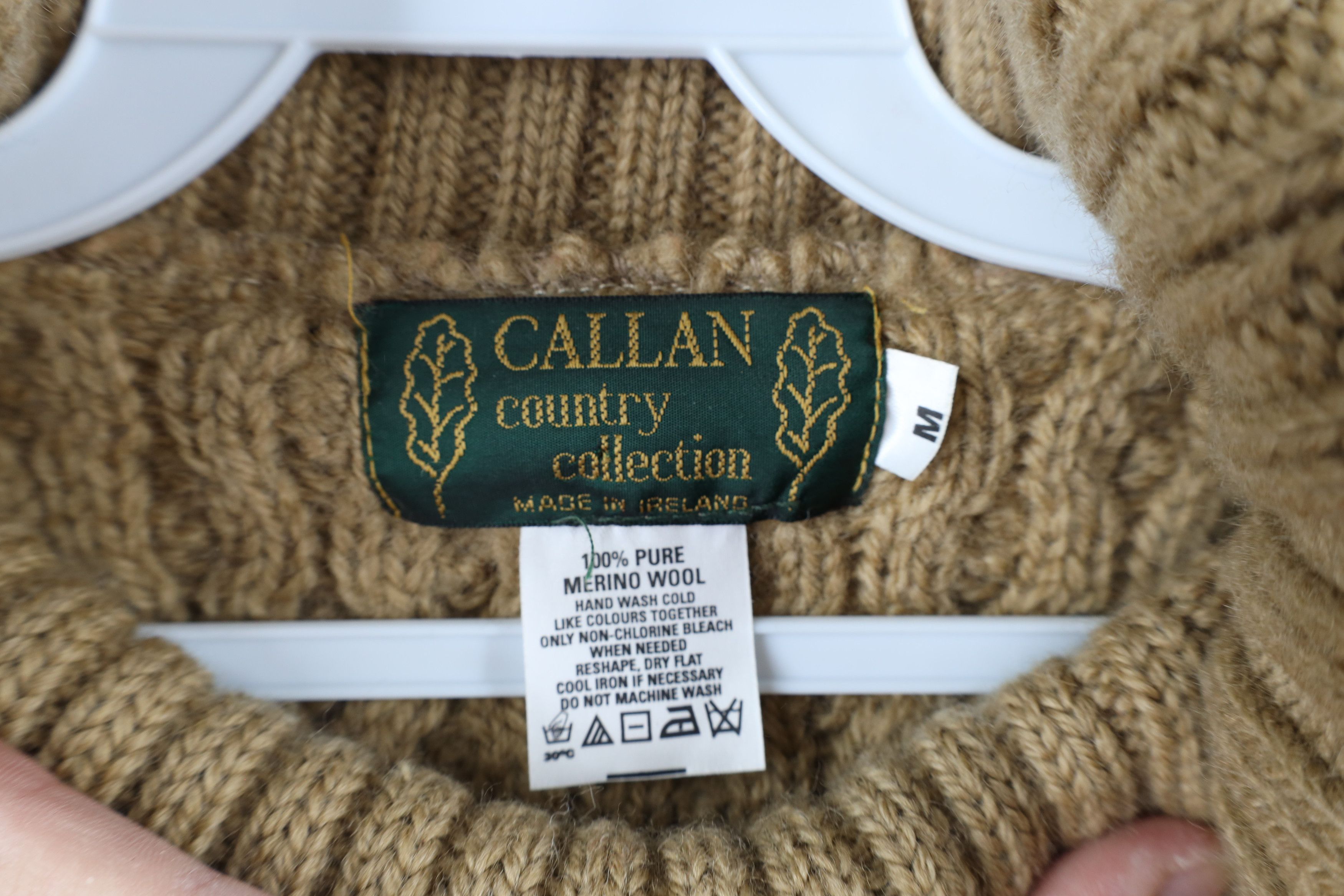 Vintage Vintage 90s Wool Cable Knit Fisherman Turtleneck Sweater Size M / US 6-8 / IT 42-44 - 4 Thumbnail