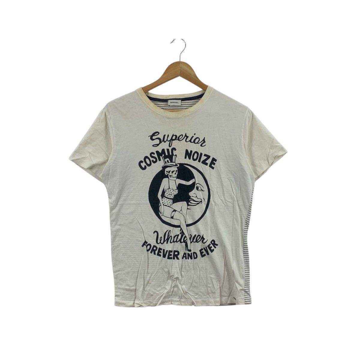 Diesel DIESEL ITALY Superior Cosmic Noize Trashed Tee Shirt Top Size S / US 4 / IT 40 - 1 Thumbnail