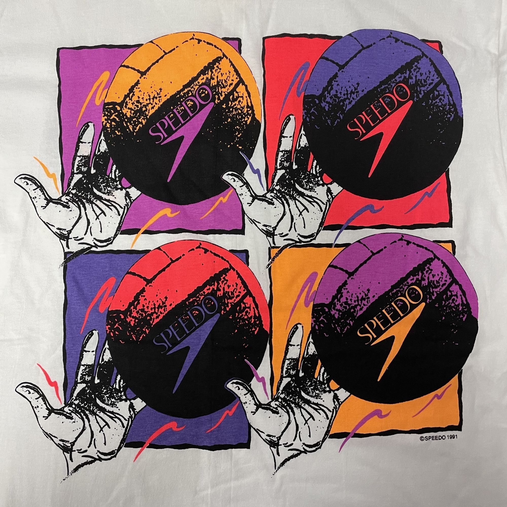 Speedo NWT NOS NEW Vtg Speedo NEON VOLLEYBALL 1991 T Shirt Size US L / EU 52-54 / 3 - 5 Thumbnail