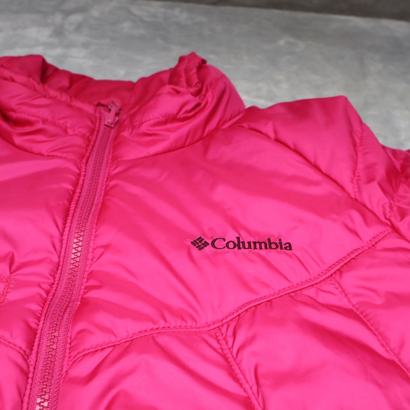 Vintage Columbia Jacket Women 2X Pink Puffer Omni-Heat Full Zip Outdoor Winter Size XXL / US 16-18 / IT 52-54 - 5 Thumbnail