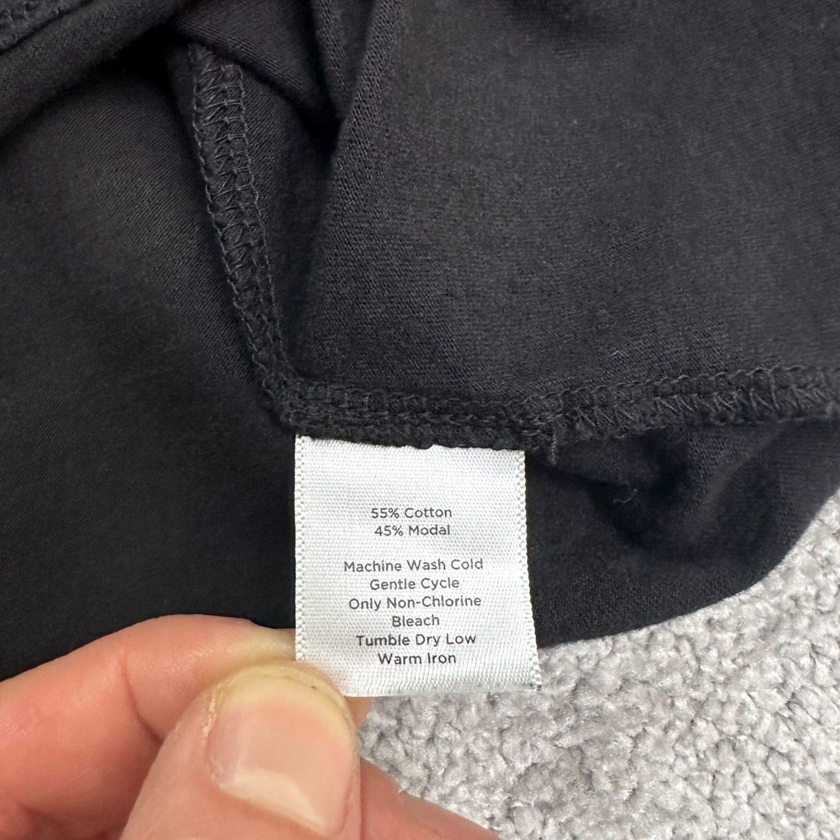 Talbots Talbots Blouse Women Petites Tunic Long Sleeve Collared Button Up Knit Cotton Modal Black Size S / US 4 / IT 40 - 5 Thumbnail
