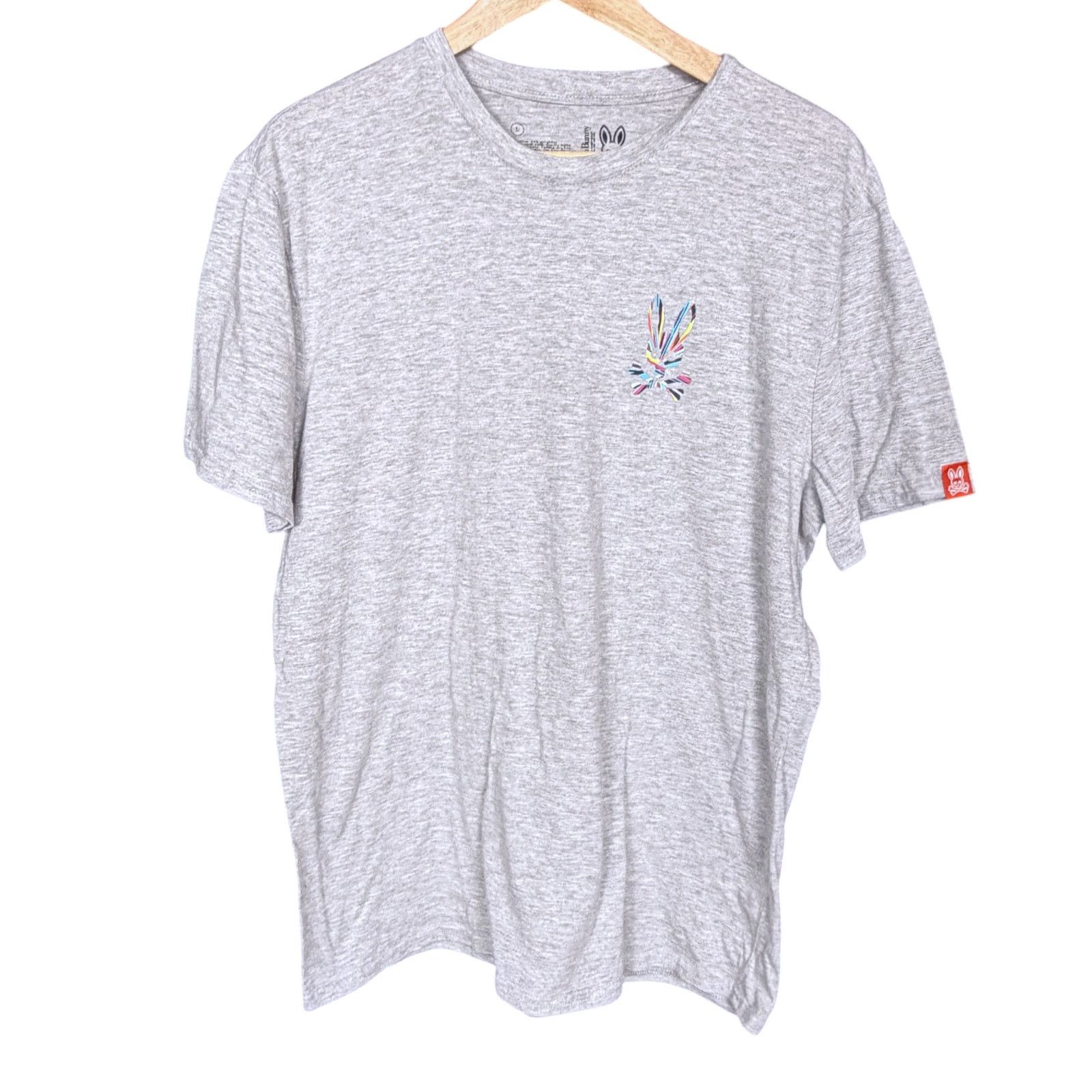 Psycho Bunny Psycho Bunny Men's Large Crossbones Gray Crewneck T Shirt Size US L / EU 52-54 / 3 - 2 Thumbnail