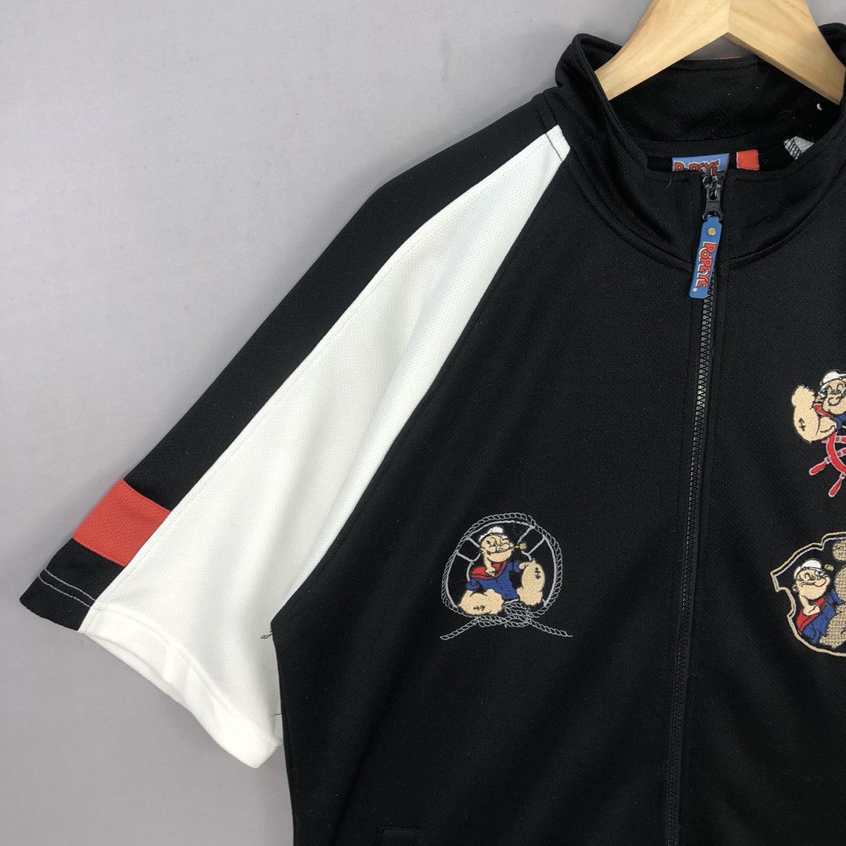 Cartoon Network Vintage Official Popeye Embroidered Big Logo Zipper Jacket Size US M / EU 48-50 / 2 - 3 Thumbnail