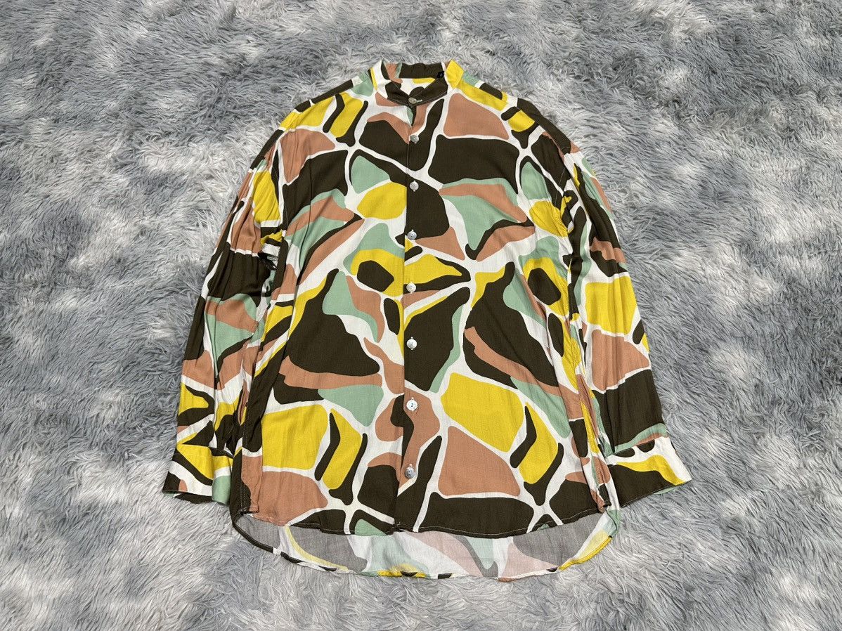 Other 🔥Costumein Abstract Rayon Shirt Ls Mandarin Collar Size US XL / EU 56 / 4 - 1 Thumbnail
