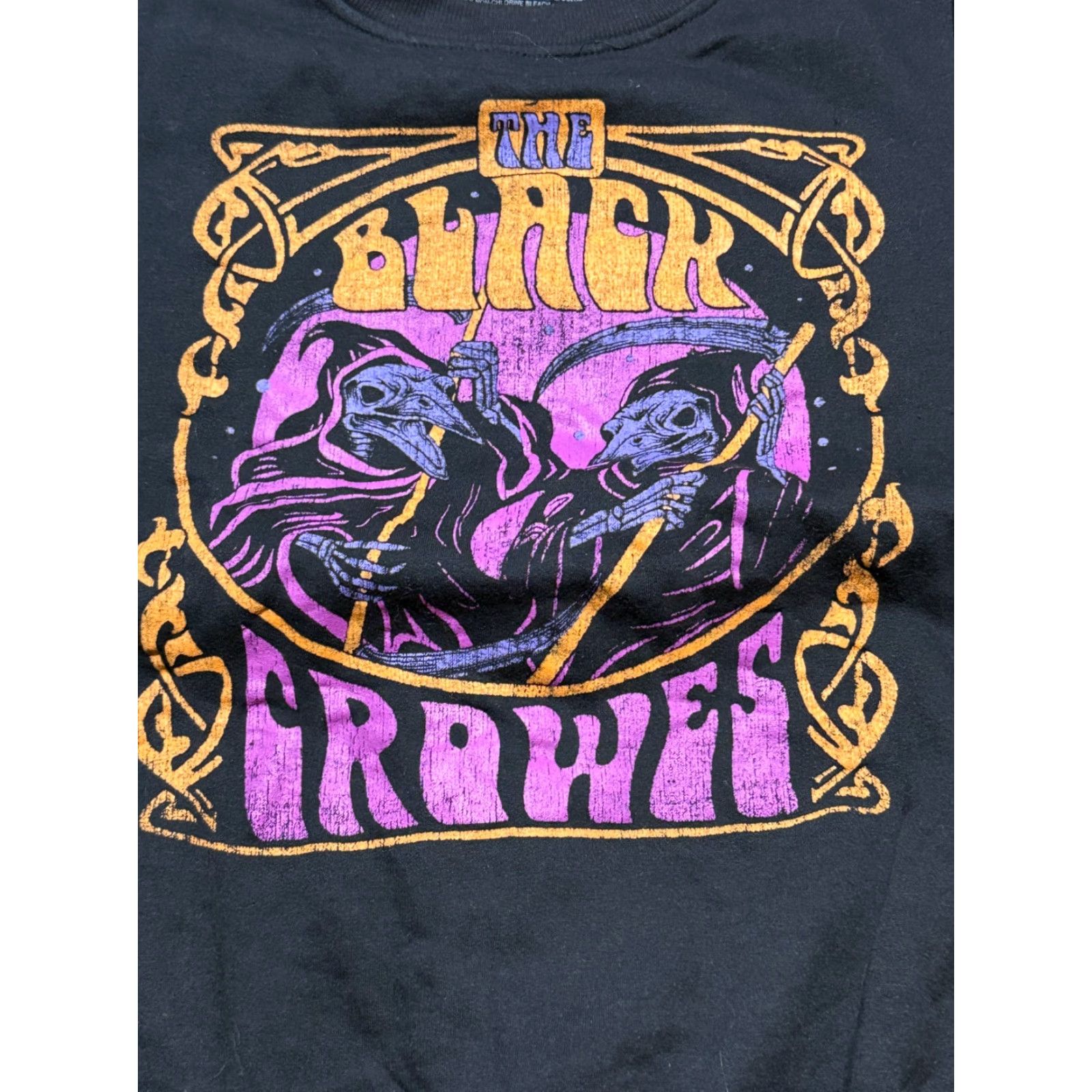 Vintage VINTAGE Black Crowes Sweater Womens Large Black Purple Orange Crewneck The Black Crows Ladies Sweater Pullover Crew Neck Casual Fall Spring Summer Size L / US 10 / IT 46 - 5 Thumbnail