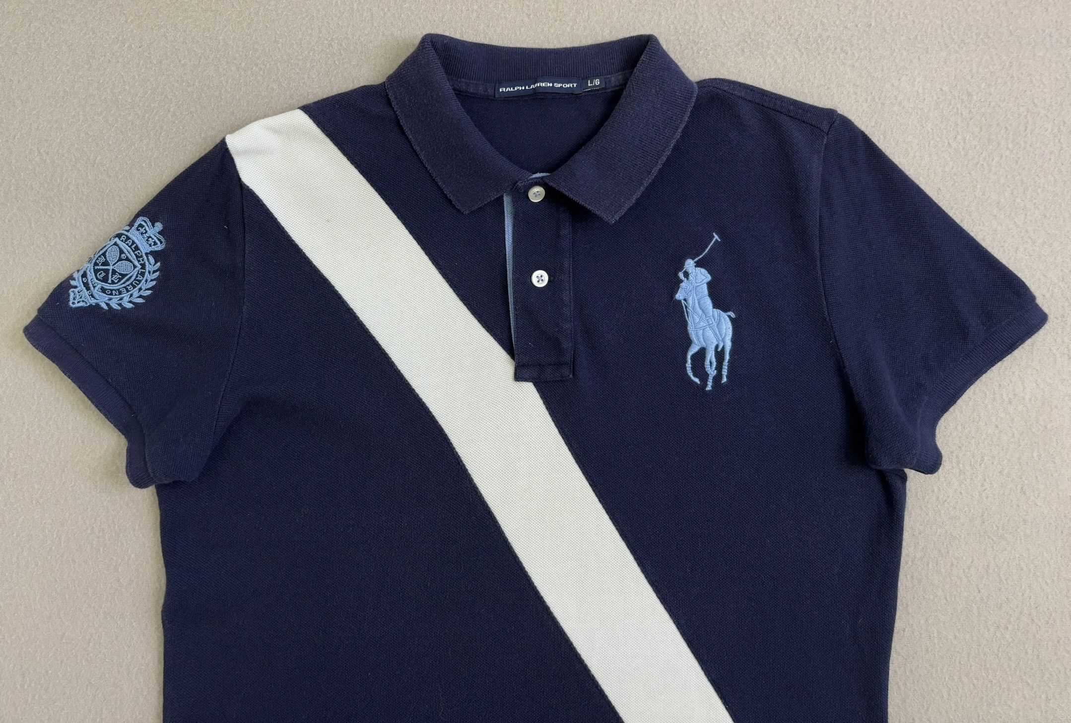 Ralph Lauren × Ralph Lauren Sport Ralph Lauren Sport navy blue Polo Big Pony Size. L Size L / US 10 / IT 46 - 6 Thumbnail