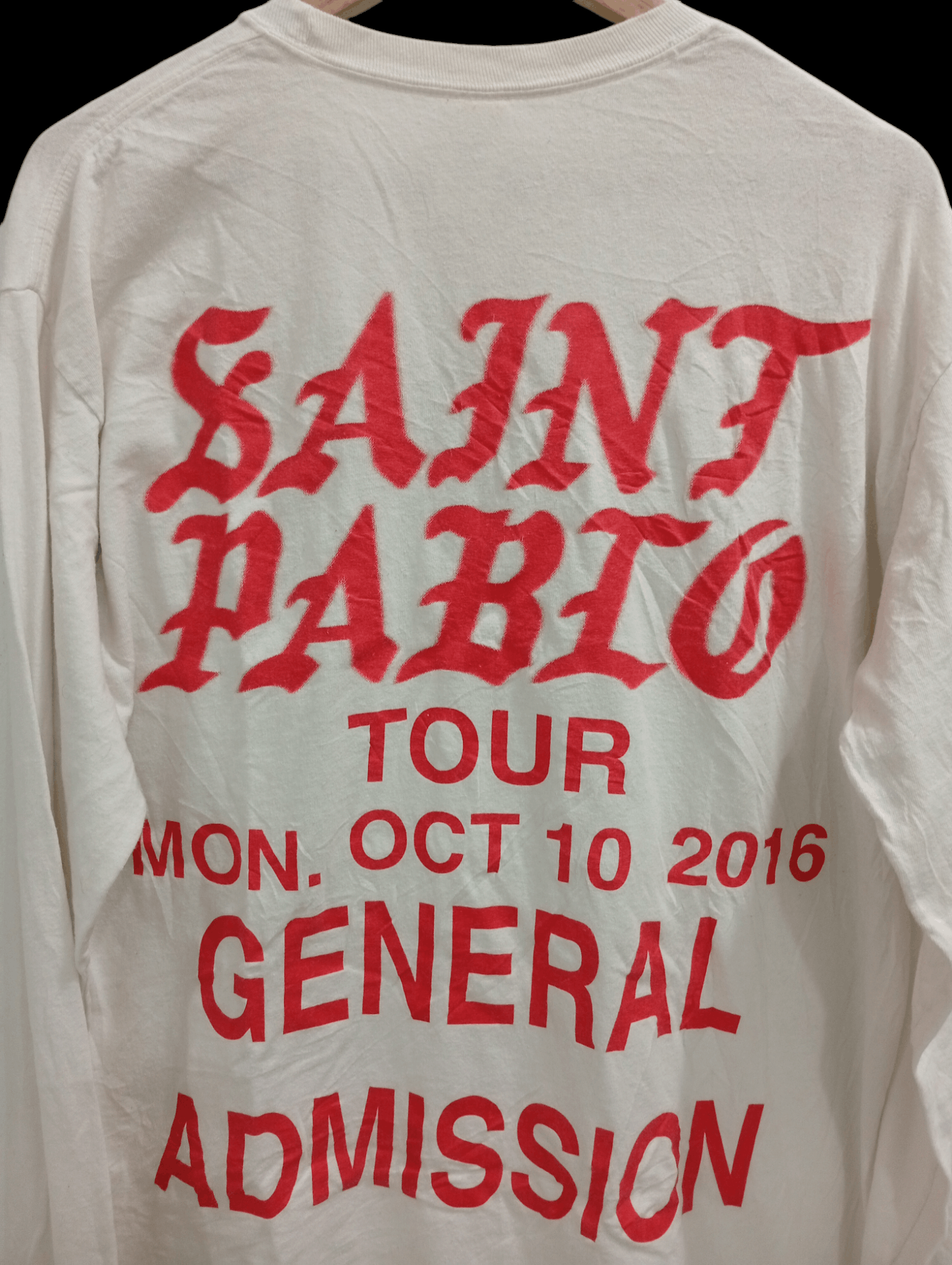 Kanye West × Rap Tees × Vintage 🔥🔥Kanye West Saint Pablo Tour LS T-Shirt Size US L / EU 52-54 / 3 - 19 Thumbnail
