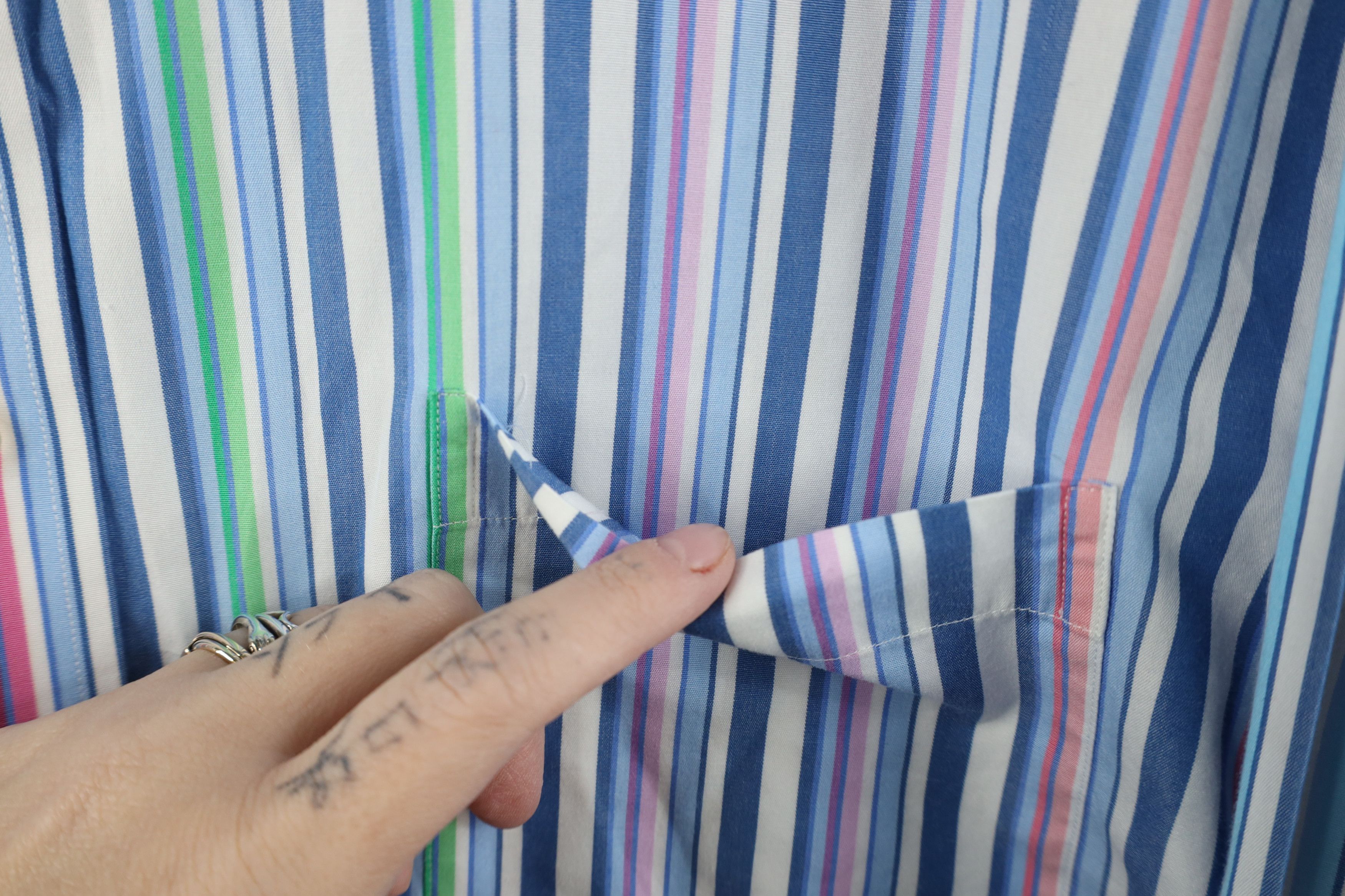Lands' End Vintage 90s Lands End Striped Collared Button Down Shirt Size US M / EU 48-50 / 2 - 5 Thumbnail