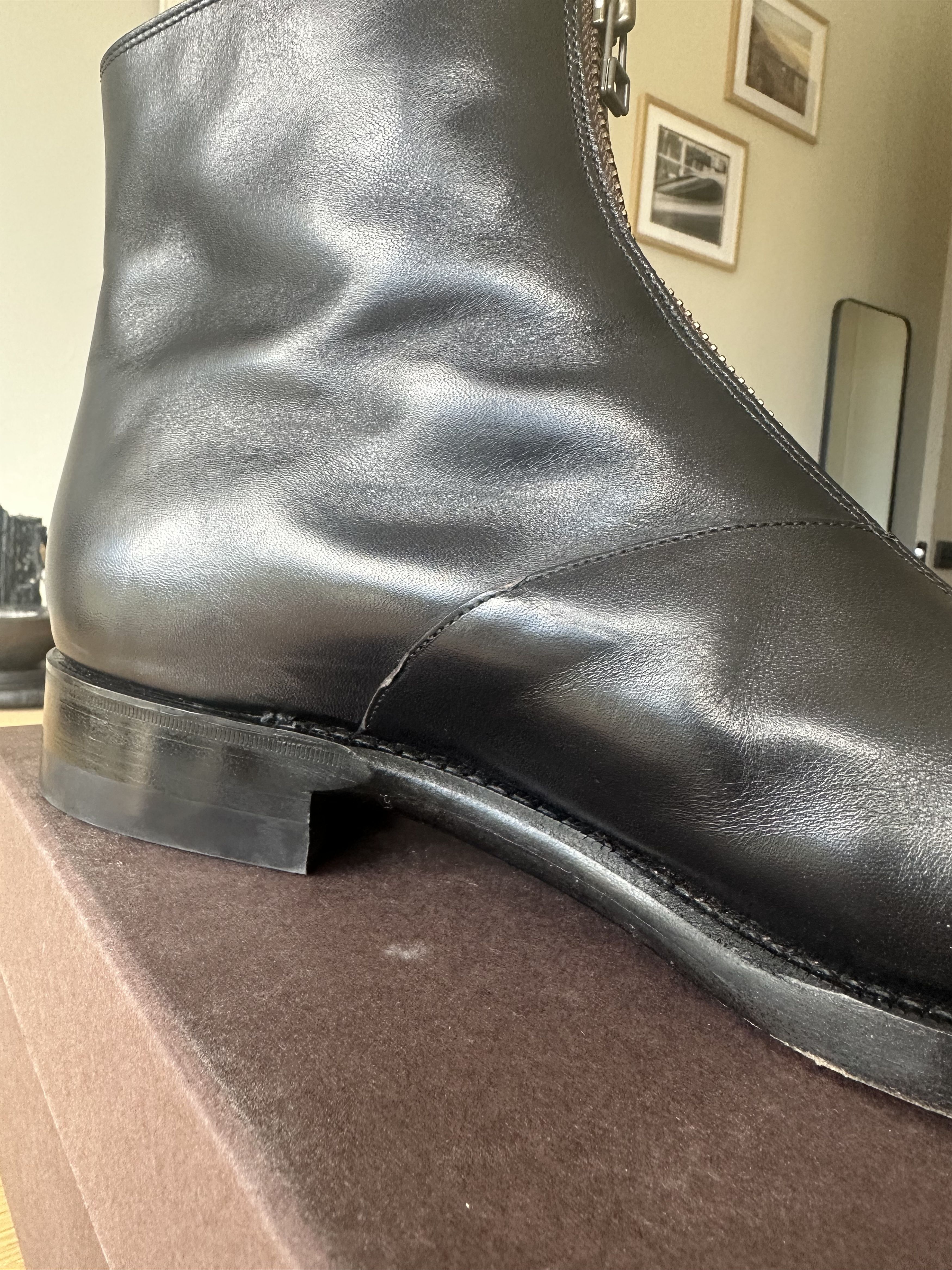 Kapital KAPITAL Leather ZIP-UP Café Lace Frisko Boots – Black Size US 11 / EU 44 - 7 Thumbnail