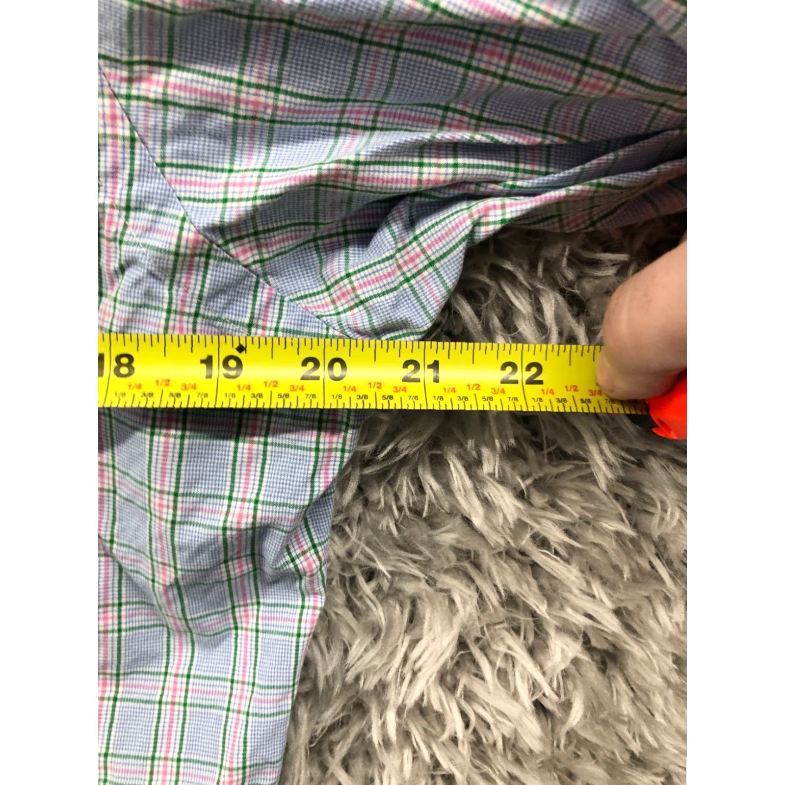 Ralph Lauren Ralph Lauren Shirt Mens Long Sleeve Button-Down Collar Blue Check 15.5 32/33 Regular Pattern Size US L / EU 52-54 / 3 - 5 Thumbnail