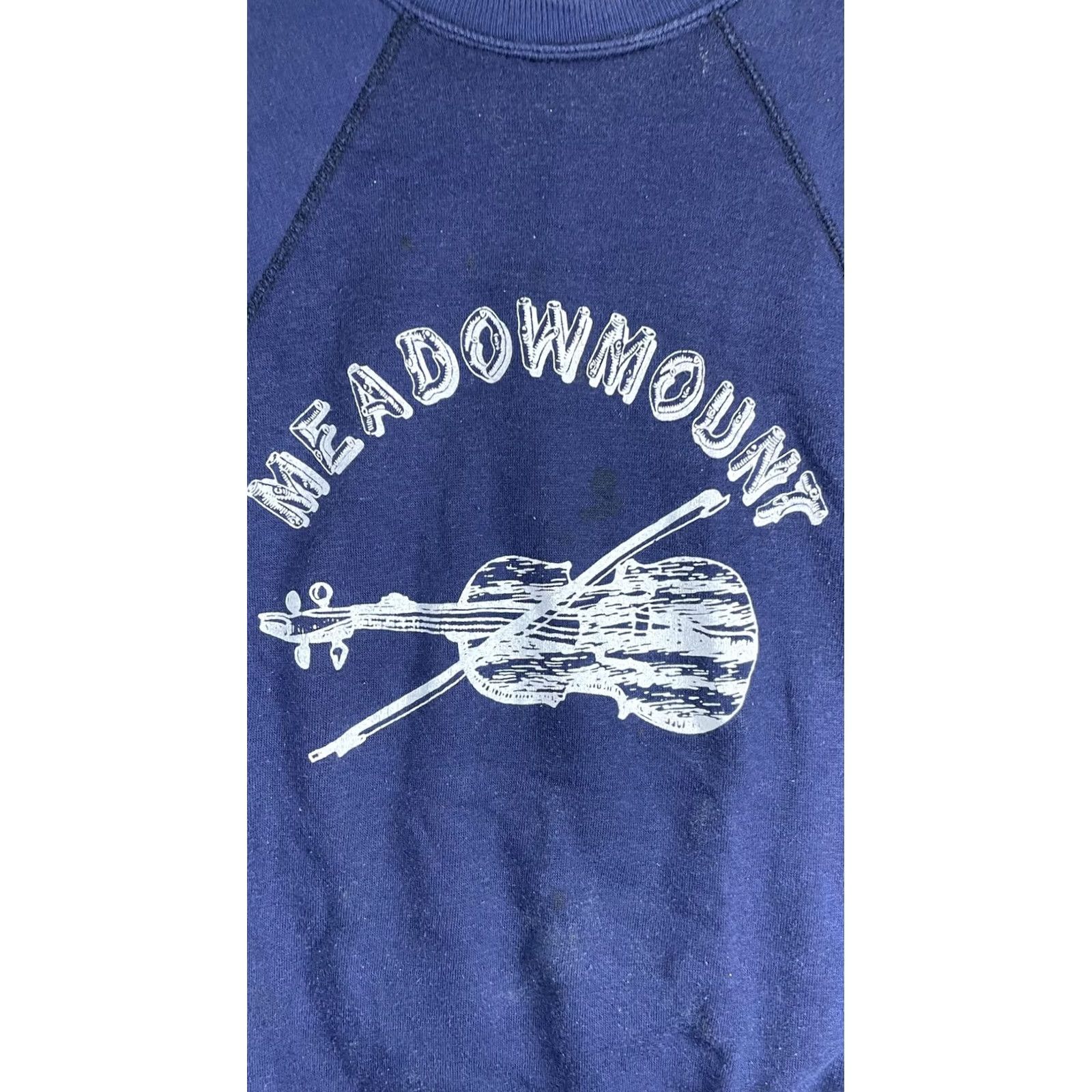 Vintage VINTAGE Sportswear Sweatshirt Mens Small Blue Meadowmount Violin Music Graphic Size US S / EU 44-46 / 1 - 4 Thumbnail