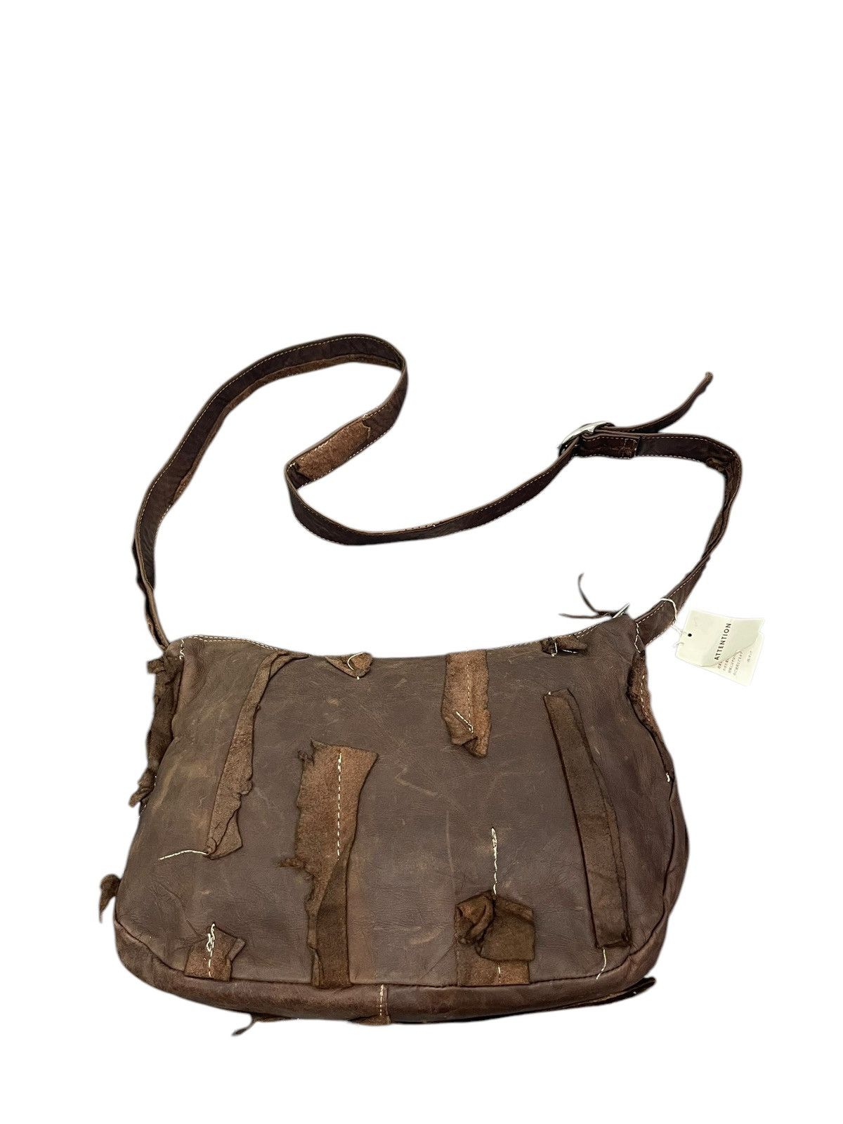 Genuine Leather New Full Leather Patchwork Sac.co Japan Cross Body Bag 1🟩3 Size ONE SIZE - 4 Thumbnail
