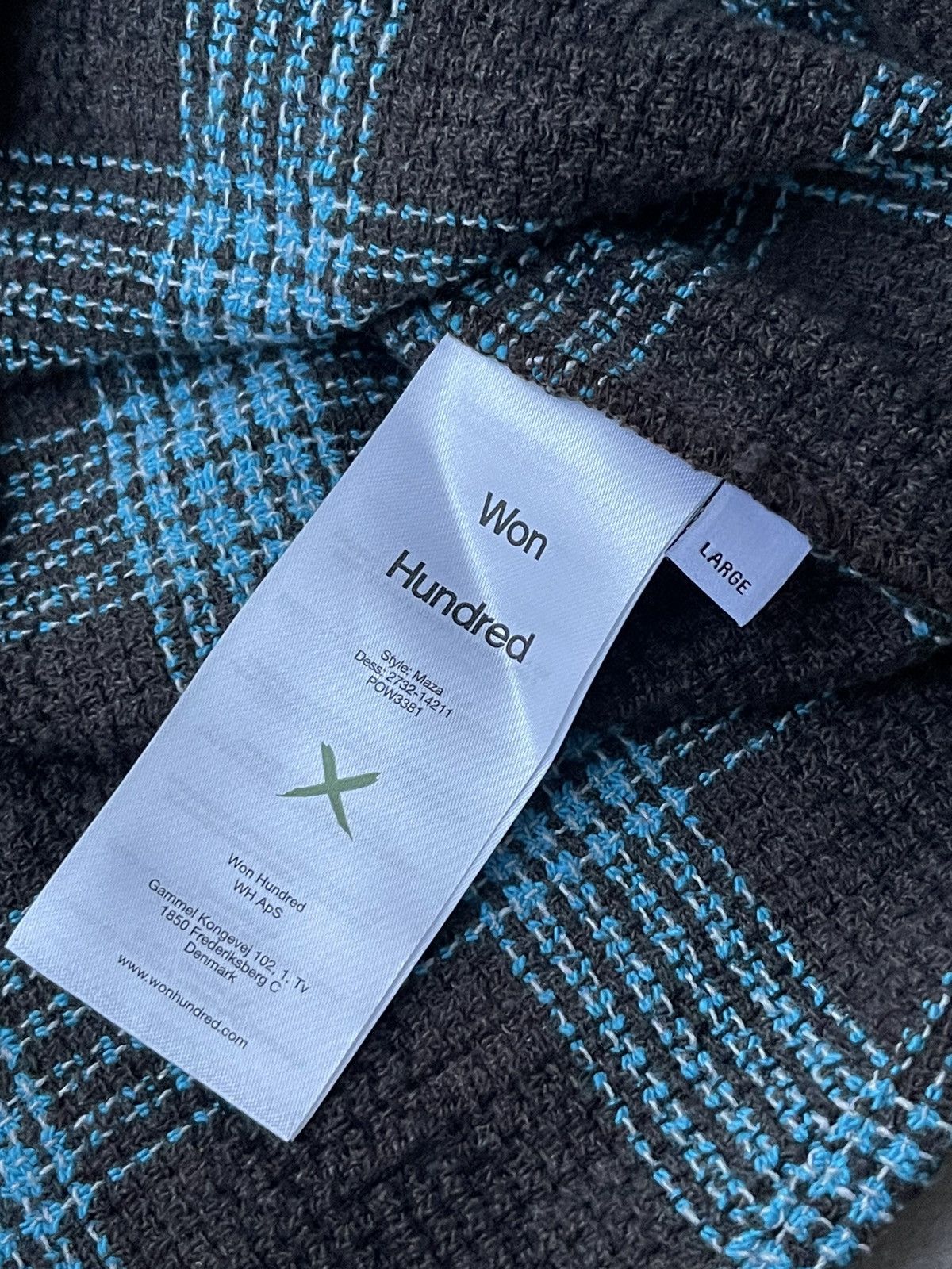 Won Hundred !DS! SS23 Won Hundred Maza Brown Blue Checker Flannel Shirt Size US L / EU 52-54 / 3 - 16 Thumbnail