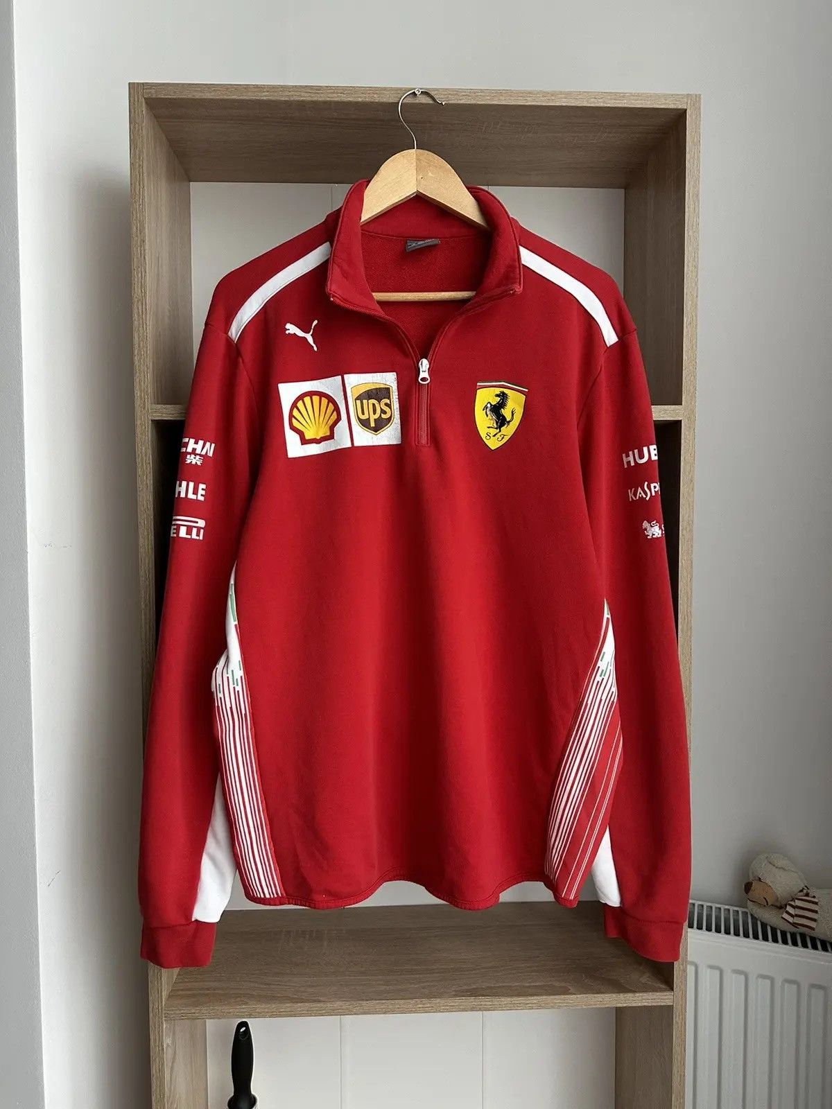 Ferrari × Formula 1 Vintage Ferrari Racing Red Rugby Sweatshirt Formula Uno Size US L / EU 52-54 / 3 - 4 Thumbnail